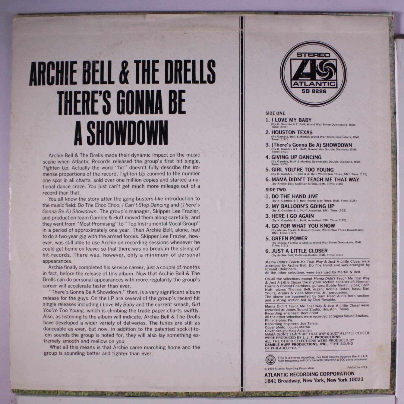 Archie Bell & The Drells - There's Gonna Be a Showdown - Classic Soul & R&B Vinyl Record - Perfect for Music Collectors and Retro Parties