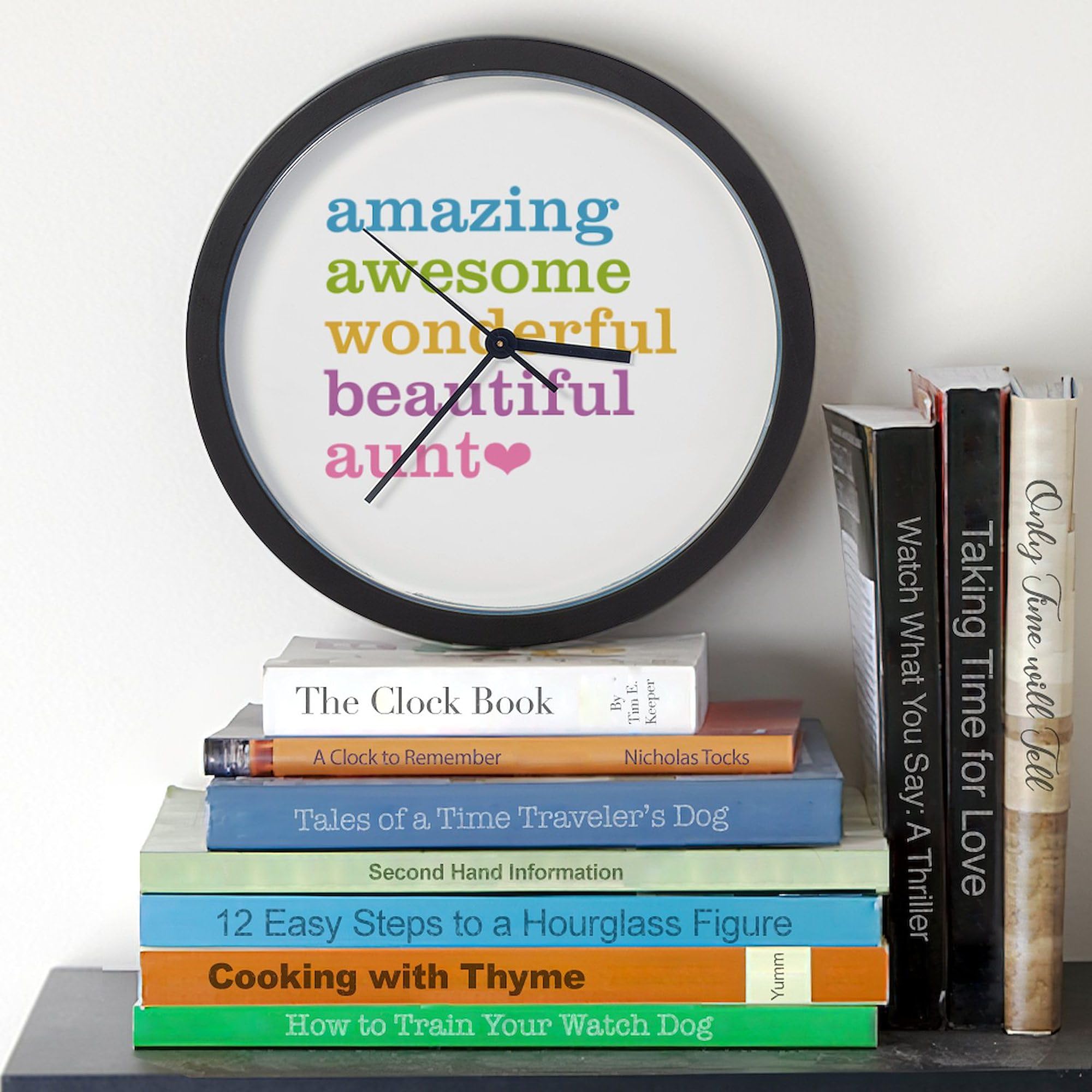 Amazing Aunt 10 Inch Wall Clock - Unique Gift for Living Room, Kitchen or Office Decor | Perfect for Home, Workplace & Special Occasions