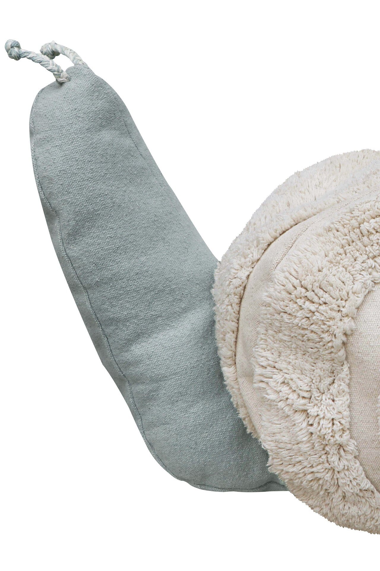 Lorena Canals Mr. Snail Handmade Cotton Pouf Ottoman - Kids Room Decor, Nursery Seating & Playroom Footrest - Perfect for Reading Nooks and Cozy Corners