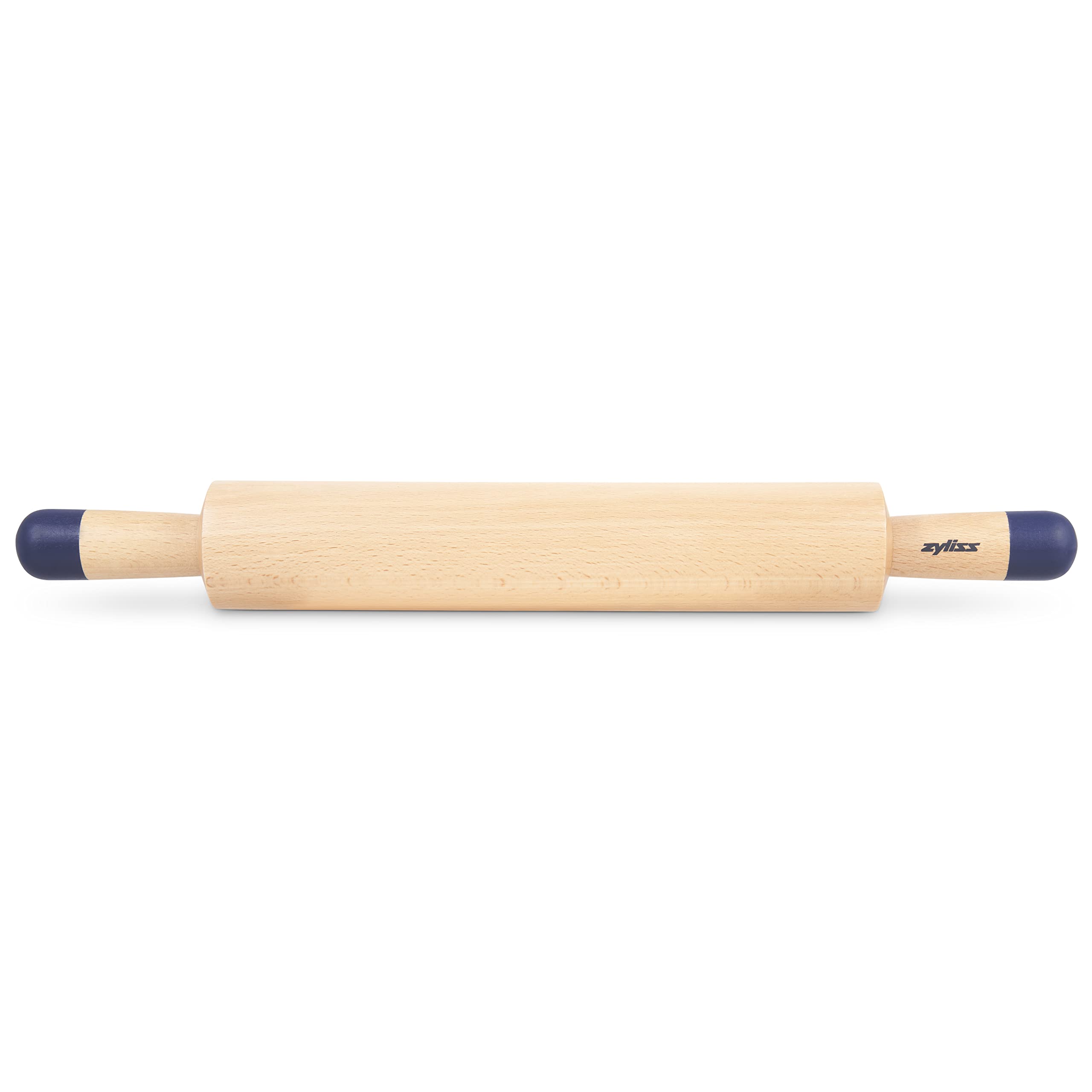 Zyliss 18.5 Inch Wooden Rolling Pin with Silicone Cover - Perfect for Baking Cakes, Pizzas, Pastry & Dough - Responsibly Sourced Wood for Even Rolling - Ideal for Home Bakers & Professional Kitchens