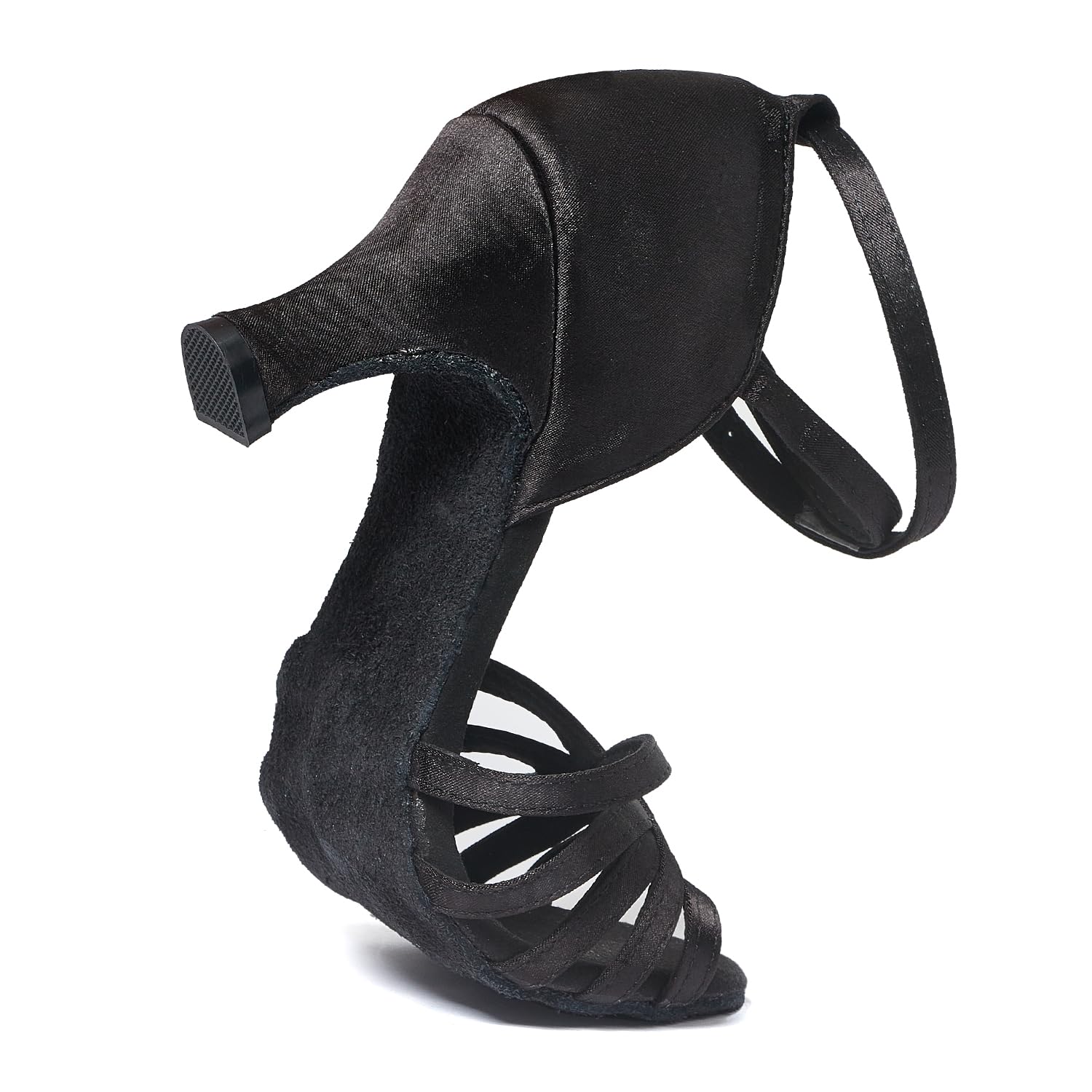 iCKER Women's Latin Dance Shoes - Heeled Ballroom Salsa Tango Party Sequin Shoes for Weddings, Performances, and Social Dancing