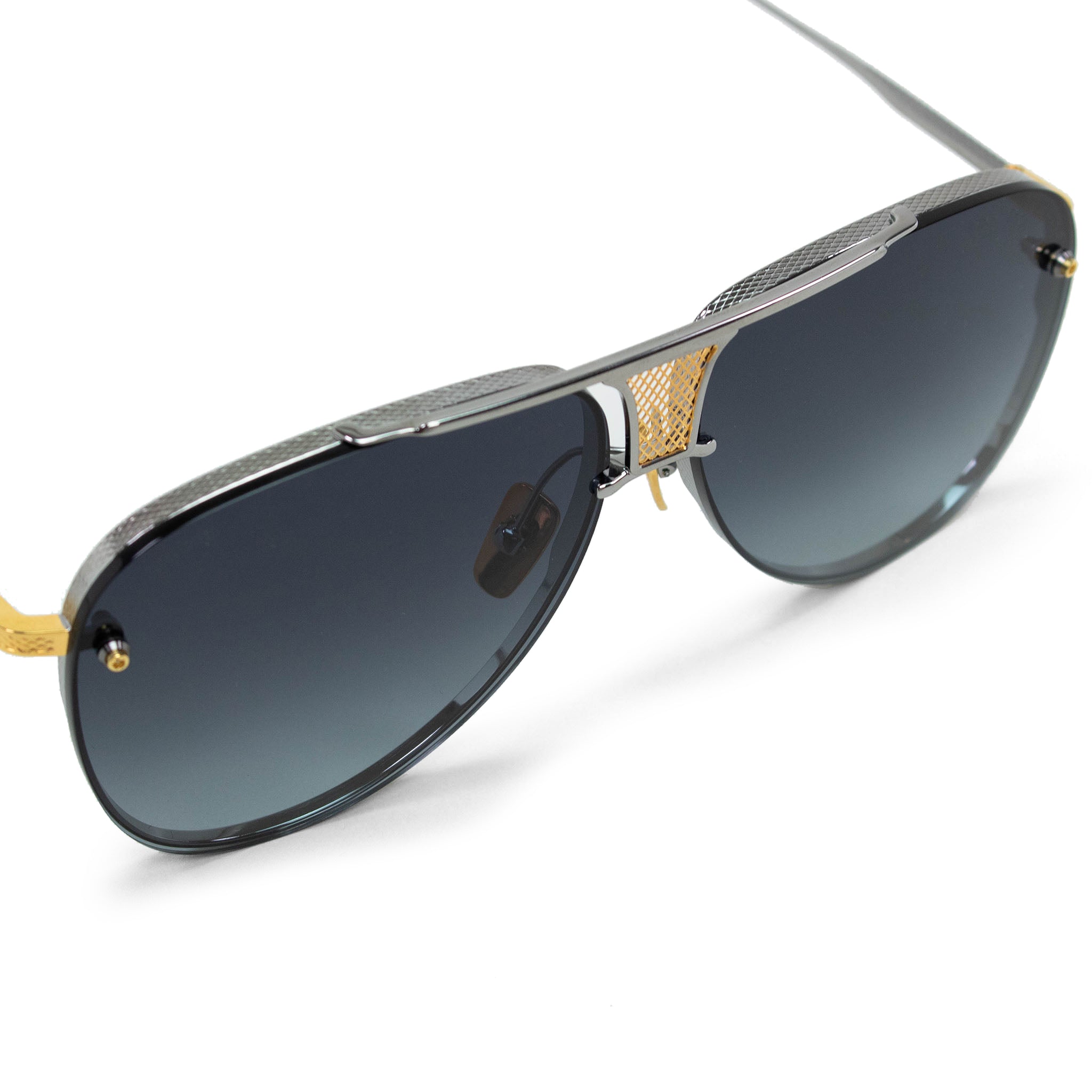 Dita Eyewear Decade Two DRX 2082 Palladium/Yellow Gold Luxury Sunglasses - Premium UV Protection for Fashion & Outdoor Activities