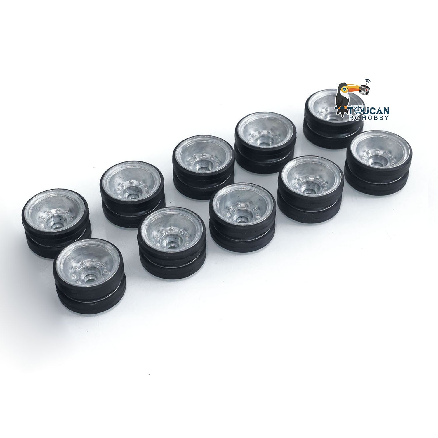 Heng Long 1/16 RC Tank Metal Tracks & Road Wheels Shock Absorber Set - DIY Replacement Parts for Walker Bulldog 3839 Model - Perfect for RC Tank Upgrades & Military Vehicle Simulation
