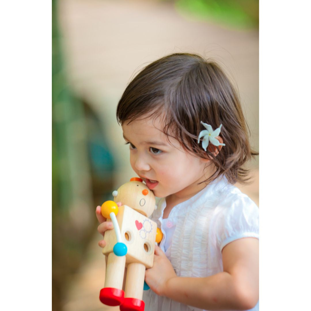 DIY Wooden Robot Building Kit for Kids - STEM Educational Toy for Creative Play & Learning - Perfect for Home, Classroom & Birthday Gifts