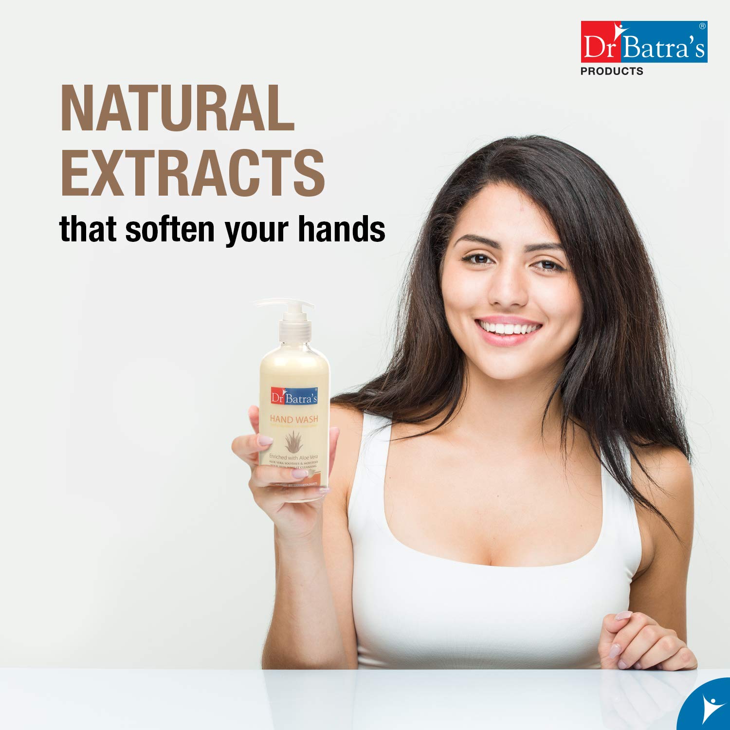 Dr. Batra's Natural Hand Wash with Aloe Vera & Tea Tree Oil – Antibacterial & Moisturizing for Daily Hygiene at Home, Office & Travel