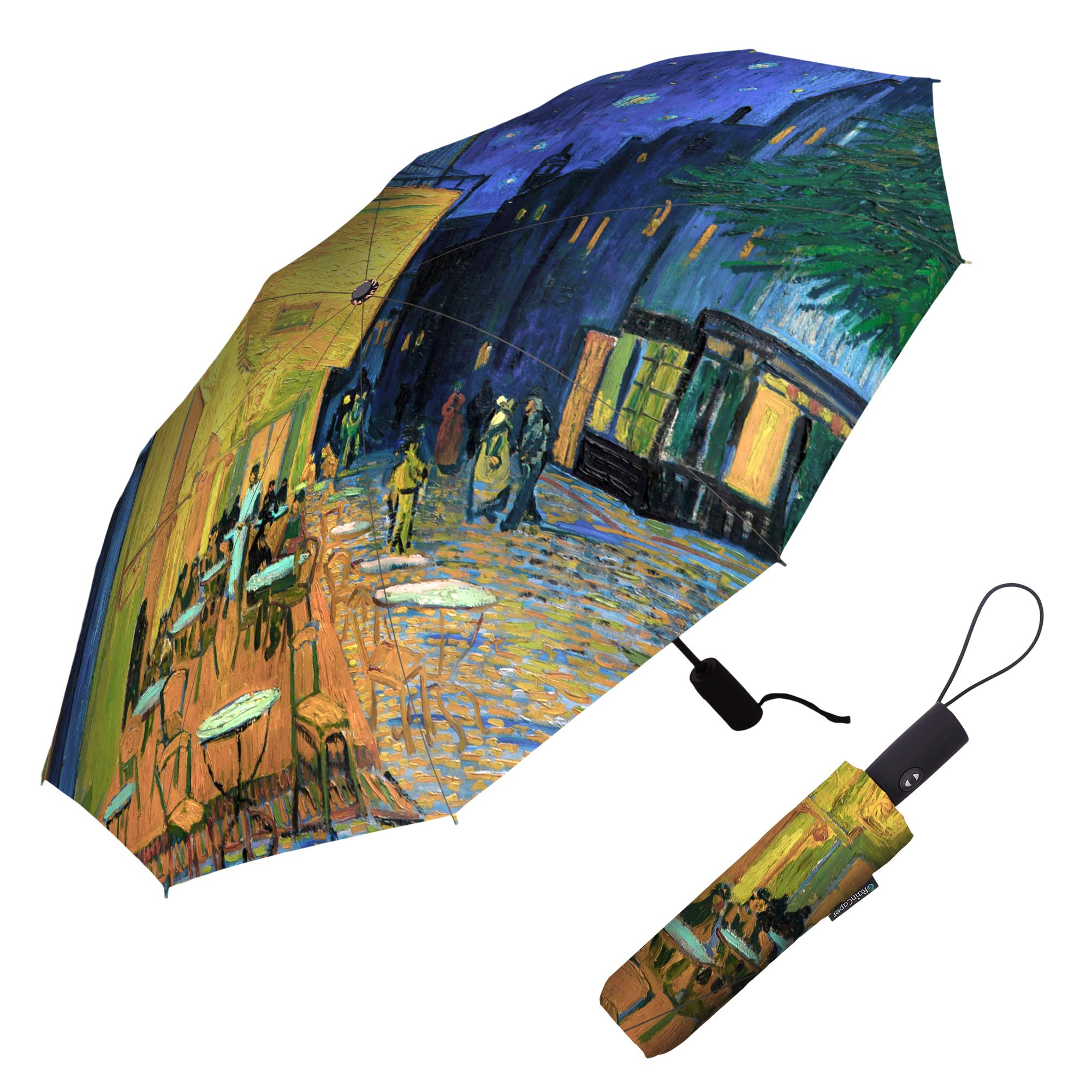 RainCaper Compact Folding Travel Umbrella - Windproof & Lightweight for Men & Women - Perfect for Commuting, Hiking, and Outdoor Adventures