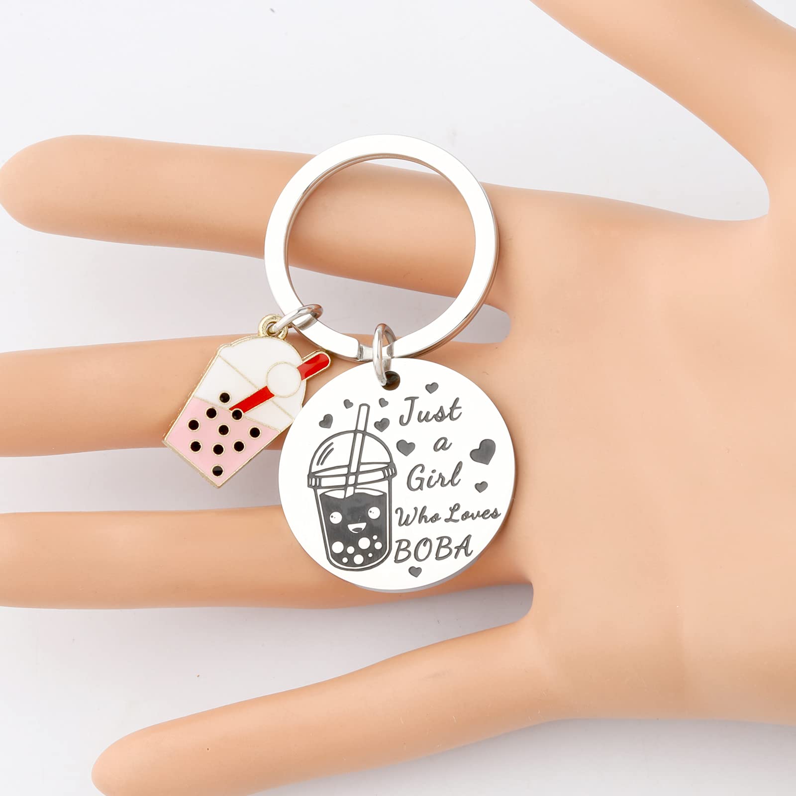 MYOSPARK Bubble Tea Keychain - Cute Milk Tea Jewelry Gift for Bubble Tea Lovers, Girls & Women - Perfect for Keyrings, Bags, Gifts & Bubble Tea Enthusiast Accessories