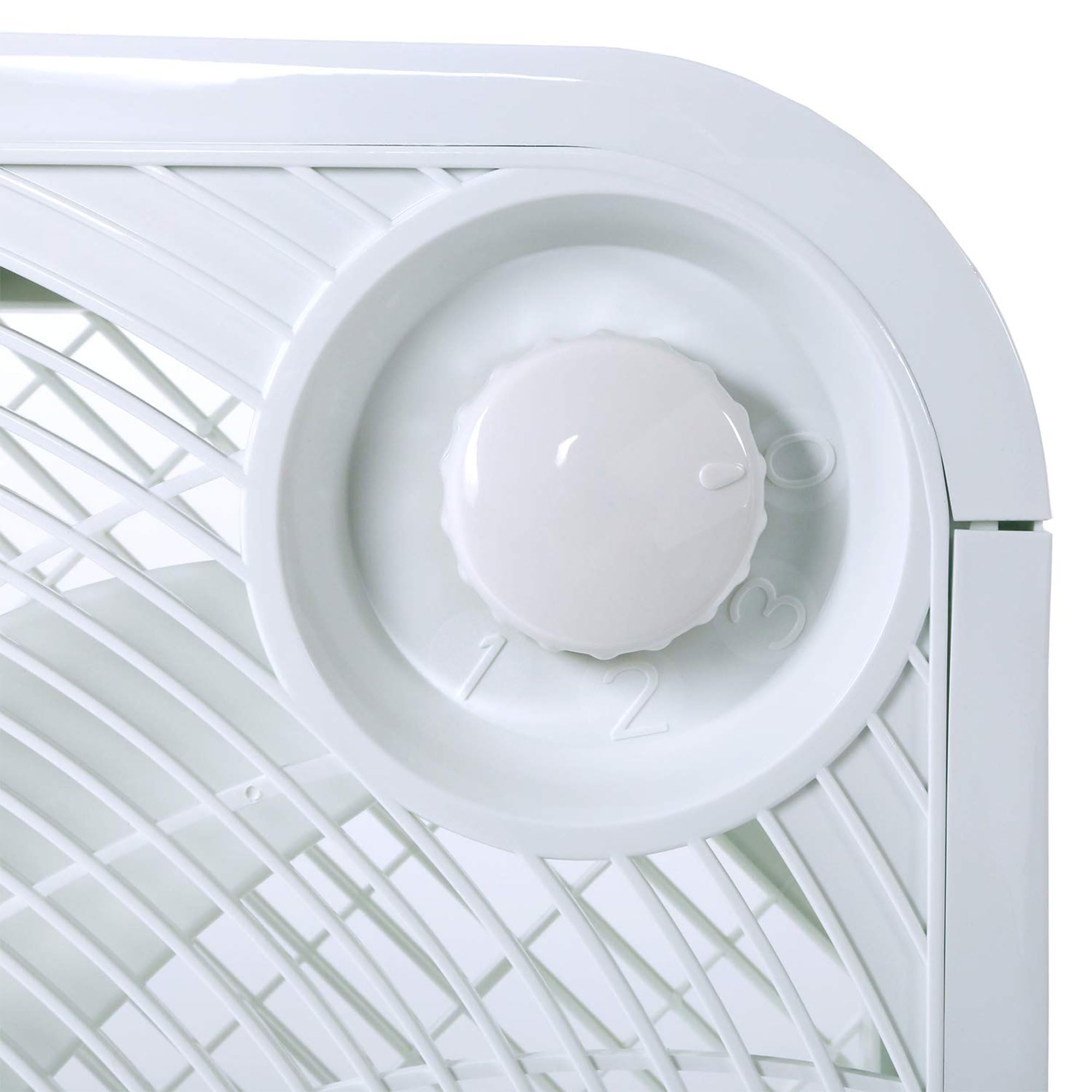 20 Inch Classic Hurricane Floor Box Fan - 3 Speed Adjustable for Indoor Home Cooling, White (5 Pack) - Perfect for Bedrooms, Living Rooms, and Office Spaces