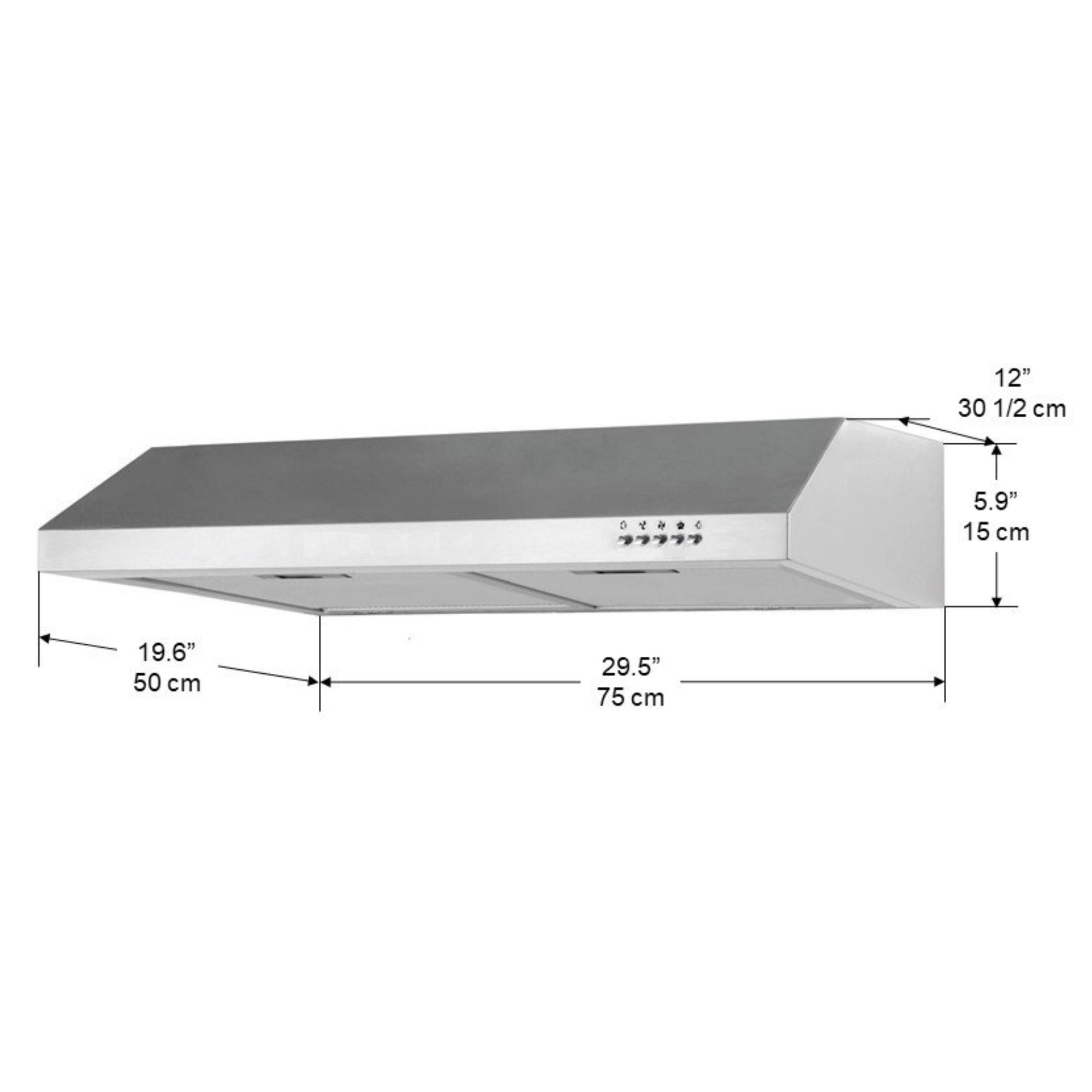 UCL630 30-Inch 400 CFM Ducted Under Cabinet Range Hood - Powerful Kitchen Ventilation for Smoke, Grease & Odor Removal - Perfect for Home Cooking & Gas Stoves