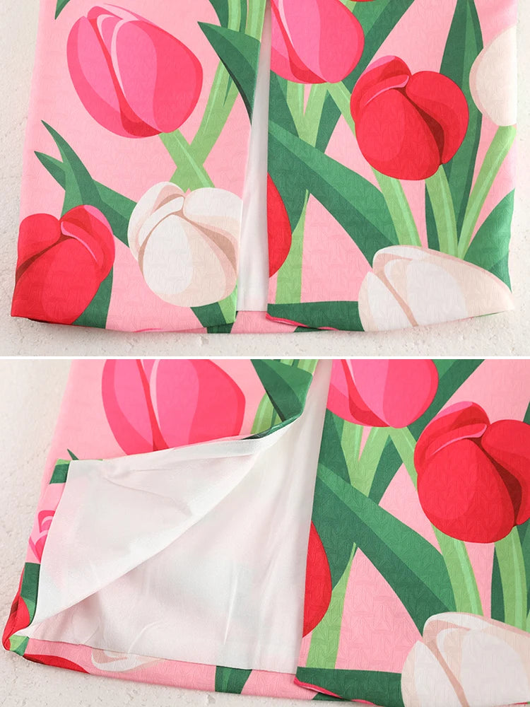 Women's High Waist A-Line Skirt - Patchwork Design with Zipper, Loose Knee-Length Flowy Skirt in Trendy Colors | Perfect for Casual Outings, Office Wear & Spring Fashion