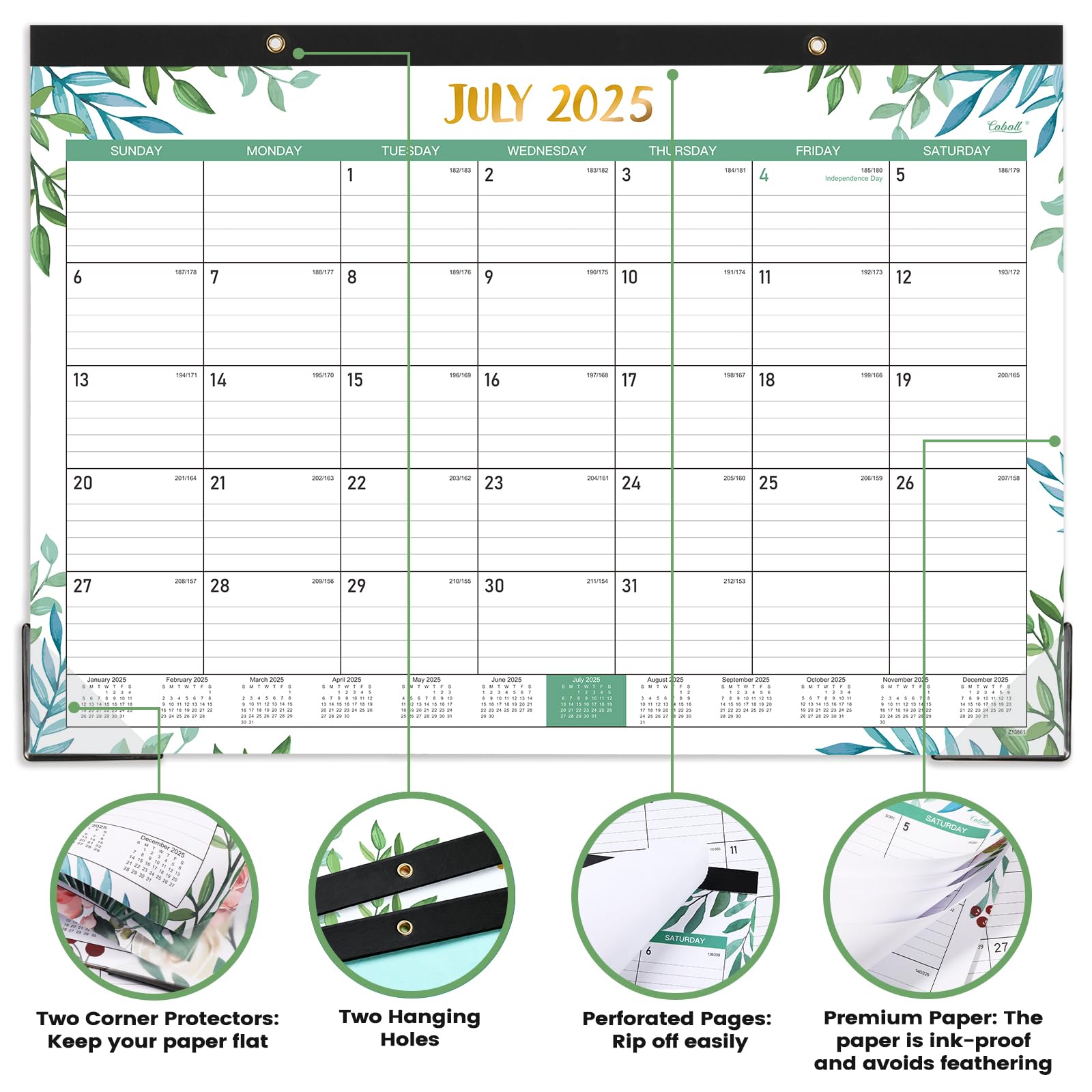 2025-2026 18-Month Desk Calendar | July 2025 to December 2026 | Large 17x12 Inch Planner with Ruled Blocks | Perfect for Office, Home & School Organization