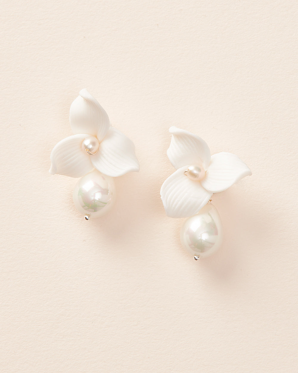 Blossom Pearl Drop Earrings for Women - Elegant Handmade Floral Pearl Jewelry for Wedding, Party & Special Occasions
