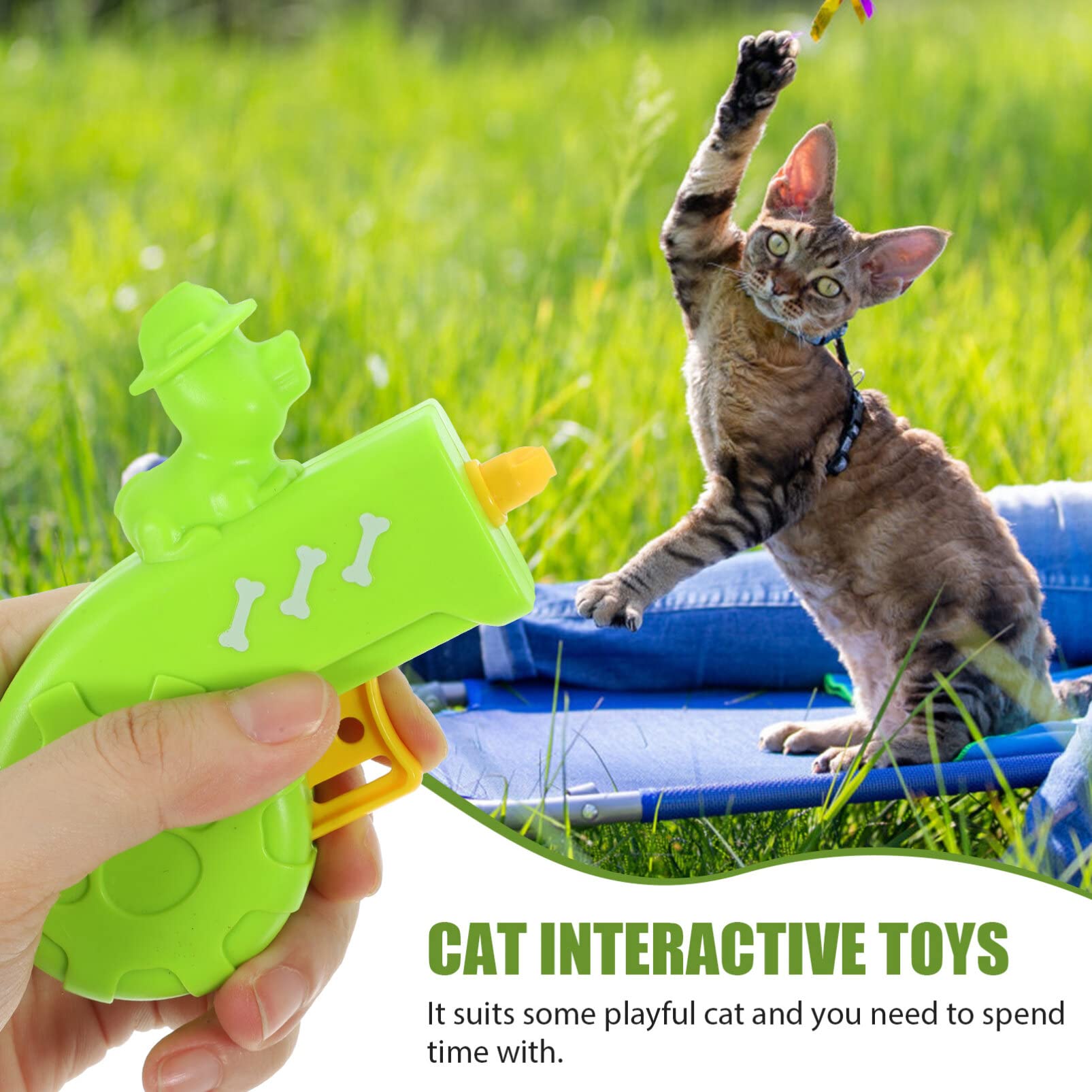 ULTECHNOVO Cat Fetch Toy Set - Flying Disc Shooter & Interactive Tracks for Kittens - Fun Indoor/Outdoor Play for Active Cats - Perfect for Training, Exercise & Bonding Time