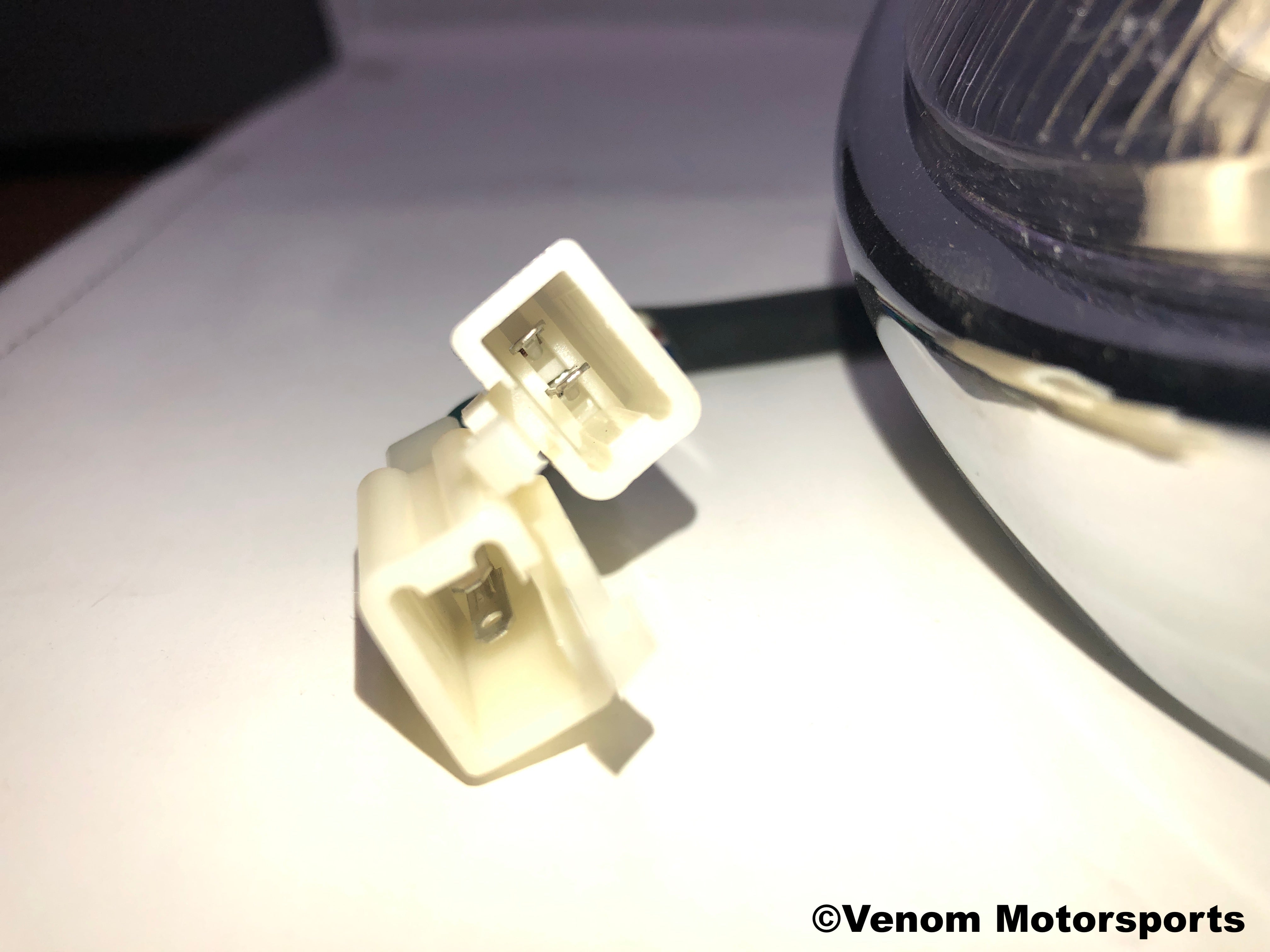 Venom 50cc Fatboy Replacement Front Headlight - High Performance Motorcycle Headlamp for Night Riding & Off-Road Adventures