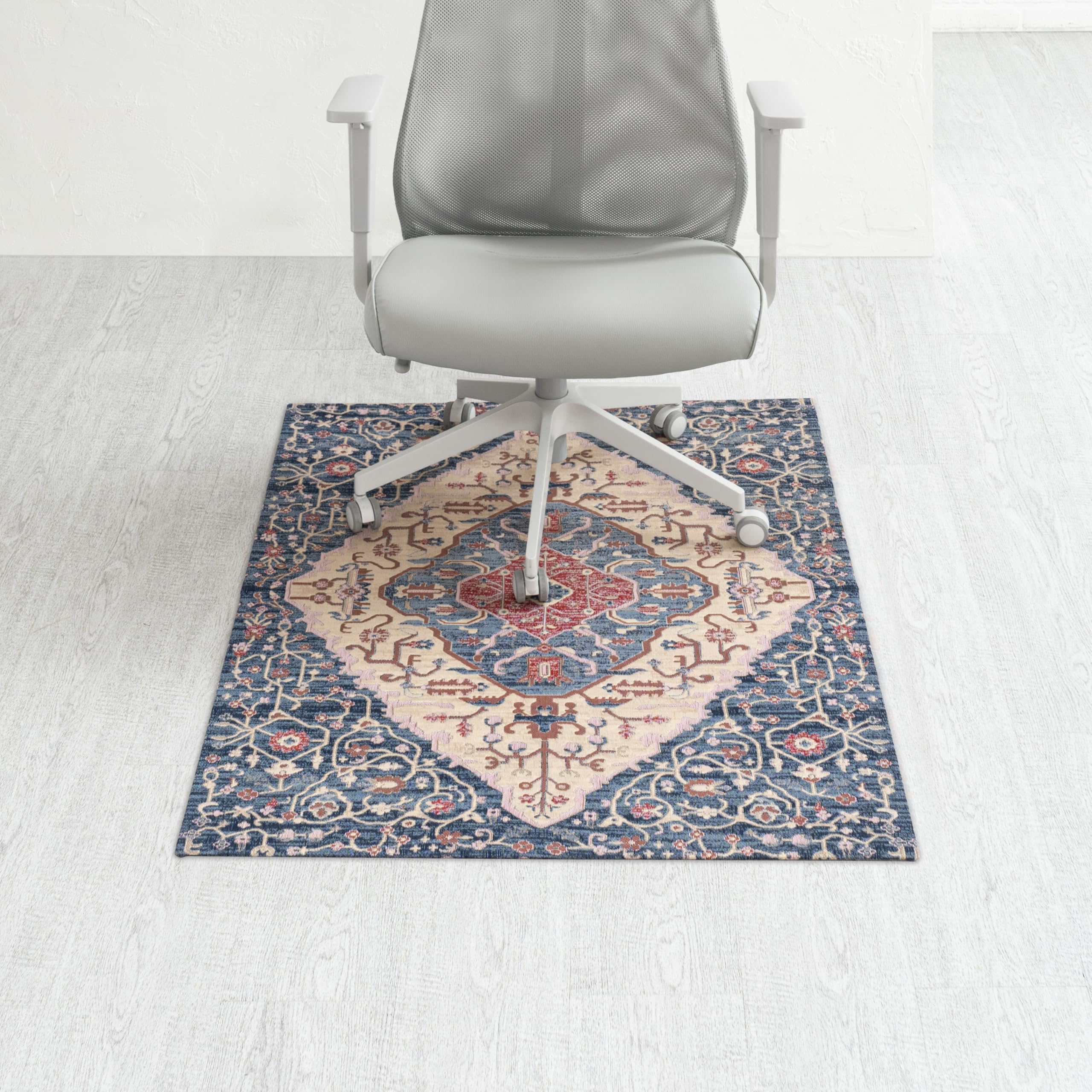 Premium Anji Mountain Rug'd Chairmat - Non-Slip Office Chair Mat for Hard Floors & Low Pile Carpets, Jacquard Woven Surface, 36