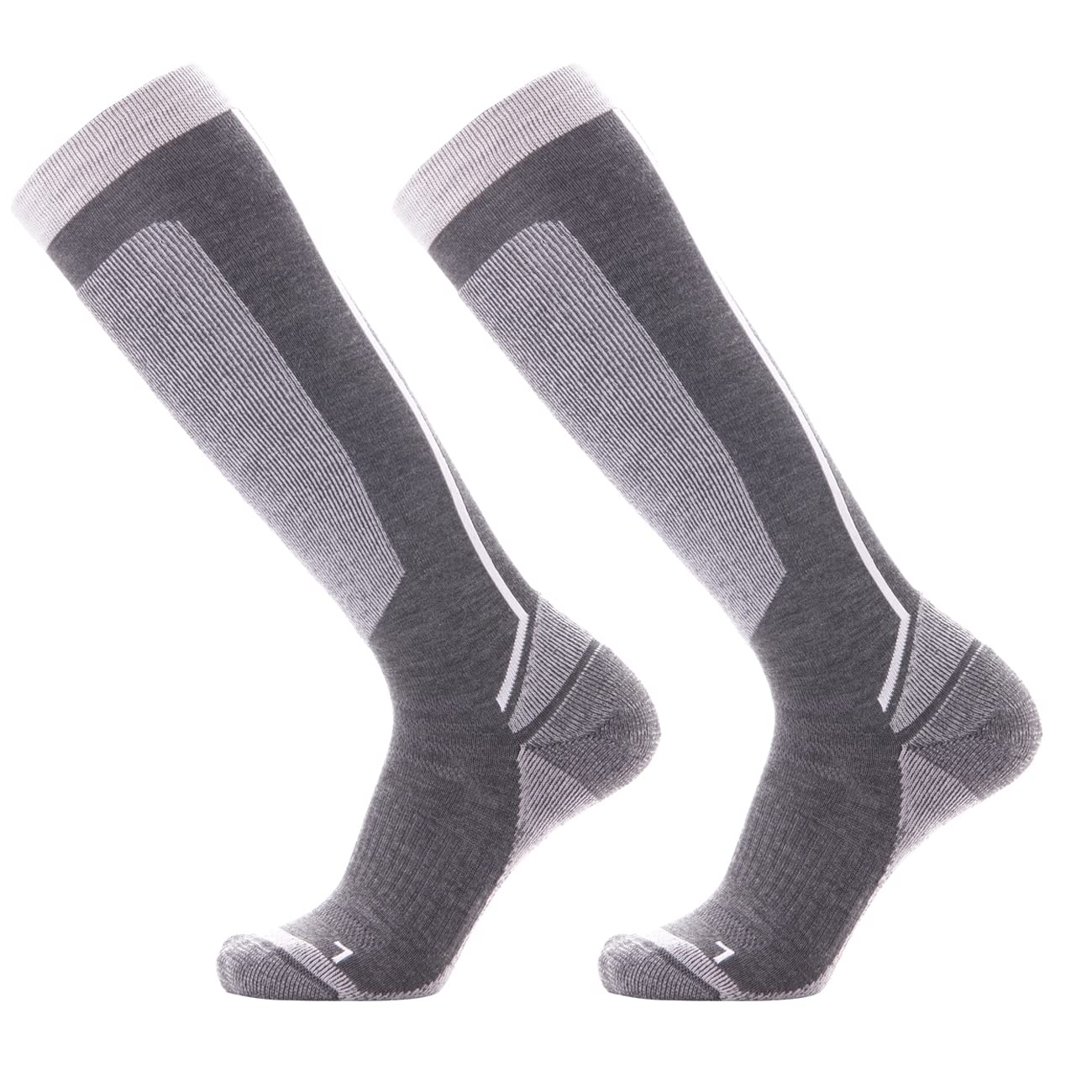 SOLAX Women's Wool Ski Socks - Over The Calf Thermal Winter Socks for Skiing, Snowboarding & Outdoor Sports - Ultra Warm, Moisture Wicking & Cushioned for All-Day Comfort on Slopes & Cold Weather Adventures