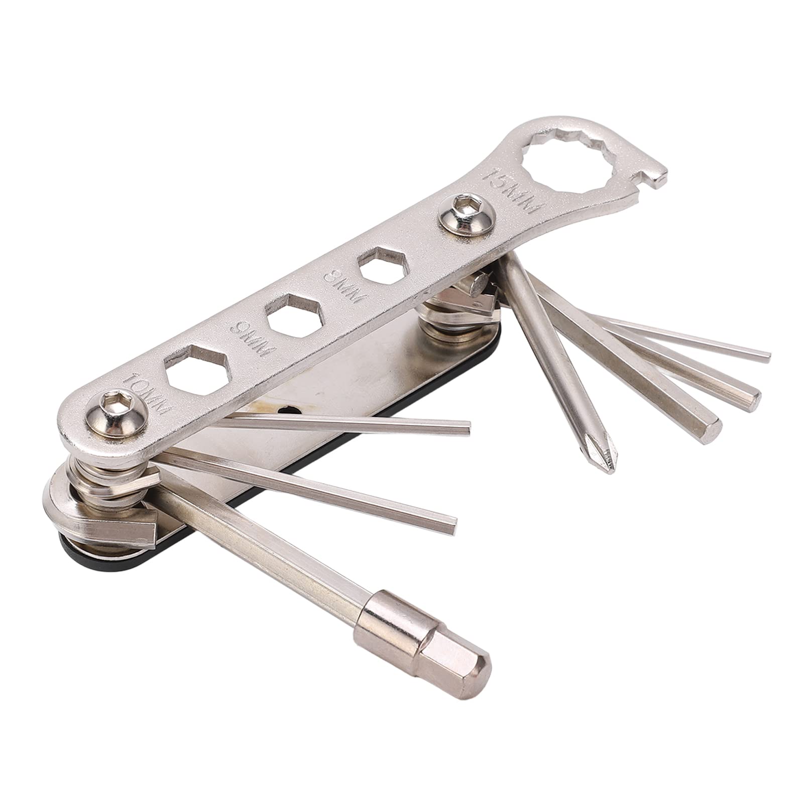 Qinlorgo Bike Repair Kit - 16-in-1 Stainless Steel Multi-Tool for Bicycle Maintenance | Perfect for Road, Mountain & Commuter Bikes | Outdoor Cycling Essentials