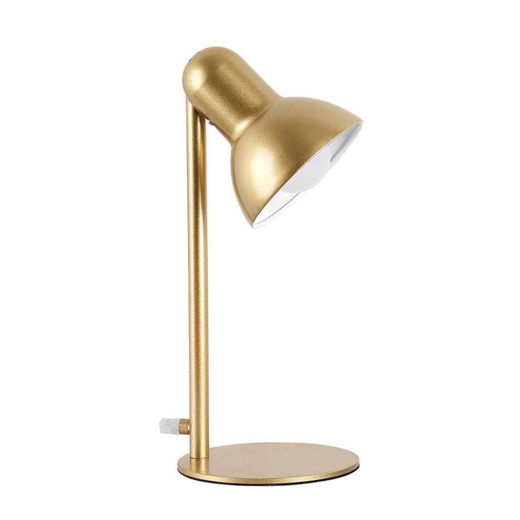 Nordic Modern Iron Wood Table Lamp - Gold LED Desk Lamp for Study, Bedroom, Parlor, Bookstore & Hotel | Minimalist Countryside Home Decor Lighting