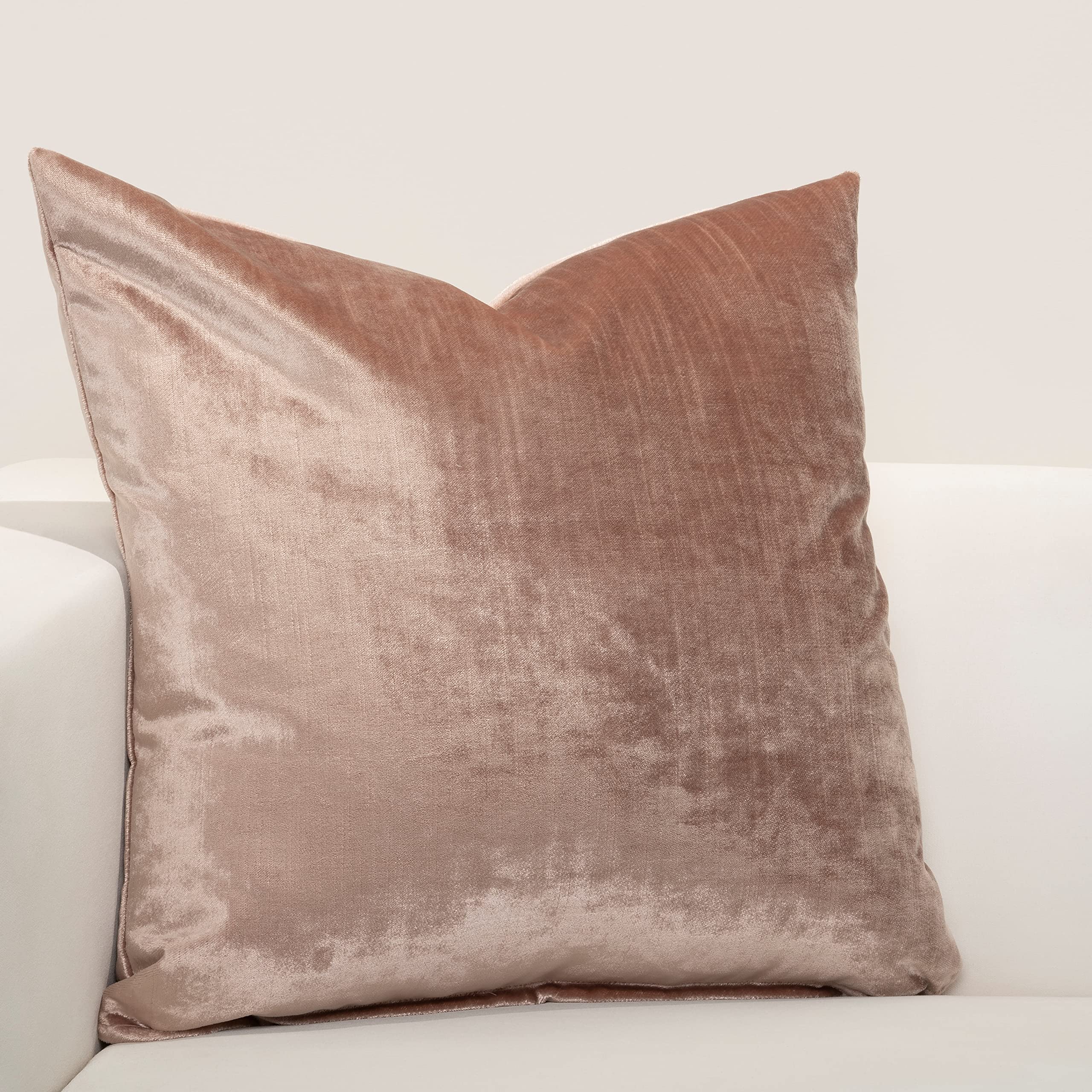F. Scott Fitzgerald Breakfast in Bed Blush Velvet Throw Pillow 20x20 Inch - Soft Decorative Cushion for Sofa, Bedroom & Living Room - Literary Inspired Home Decor