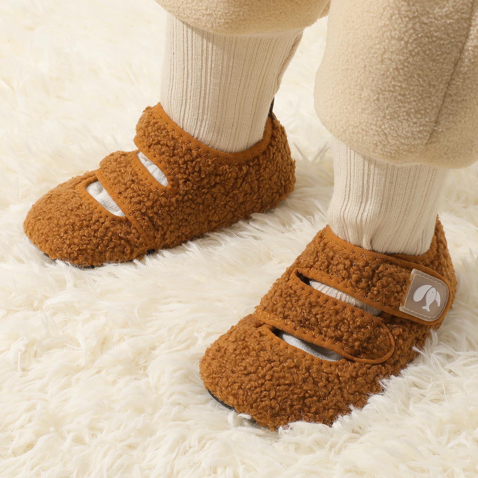 FEETCITY Warm Toddler House Slippers for Boys & Girls - Cozy Winter Indoor Home Shoes with Non-Slip Soles - Perfect for Playtime, Nursery & Family Time at Home