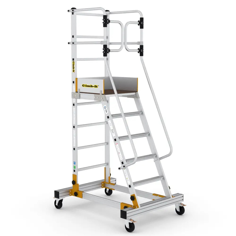 Climb It Mobile Steps with Safety Gate - Adjustable Baby Stairs for Home & Playtime - Perfect for Toddler Safety & Indoor Climbing