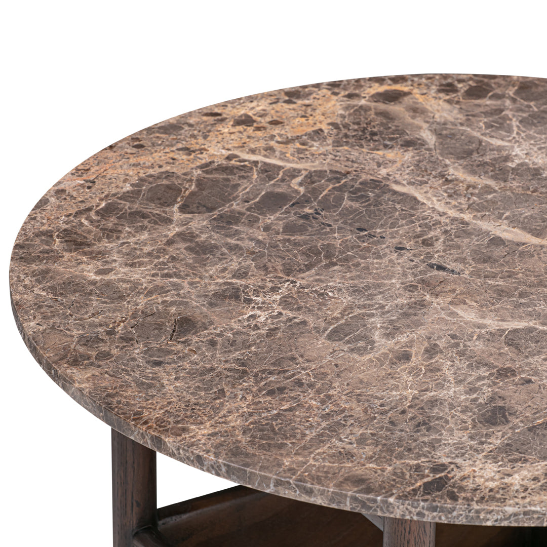 Round Side Table for Living Room - Modern End Table with Storage Shelf - Perfect for Small Spaces, Bedroom, or Patio Decor
