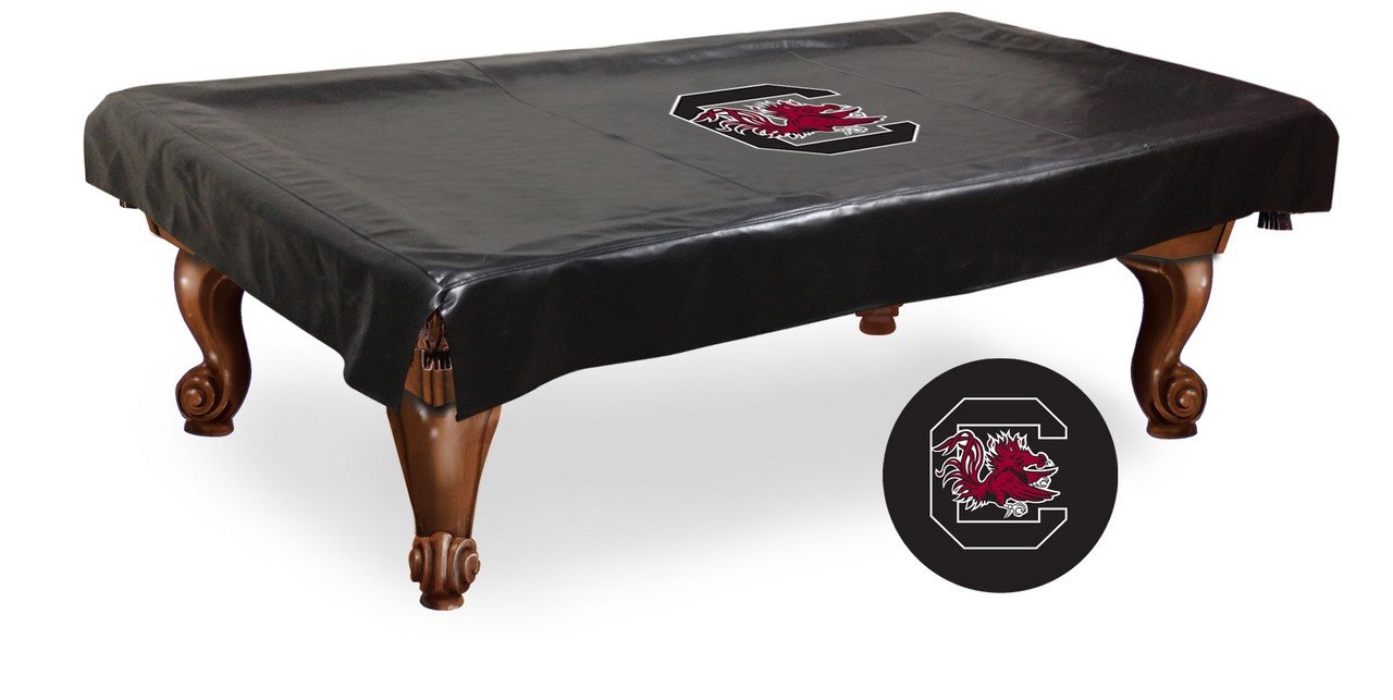 NCAA South Carolina Gamecocks Billiard Table Cover - Officially Licensed Pool Table Protector for Game Room, Man Cave & Sports Bar Decor