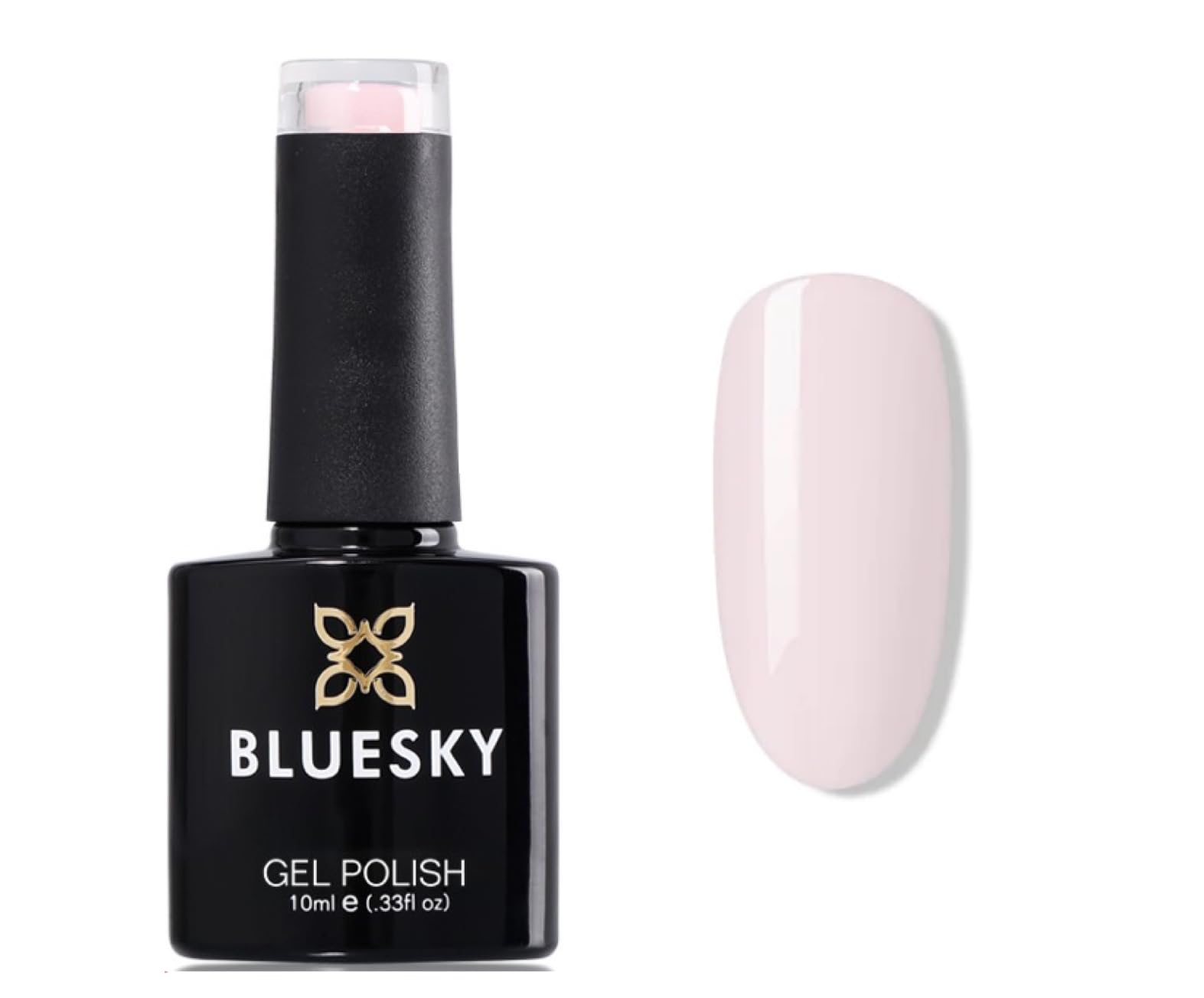 Bluesky UV LED Nail Gel Polish - Light Sheer Milky Pink (A68) 10ml Soak Off Manicure Kit | Salon Quality DIY Nails | Perfect for Home Manicures, Bridal Nails & Special Occasions