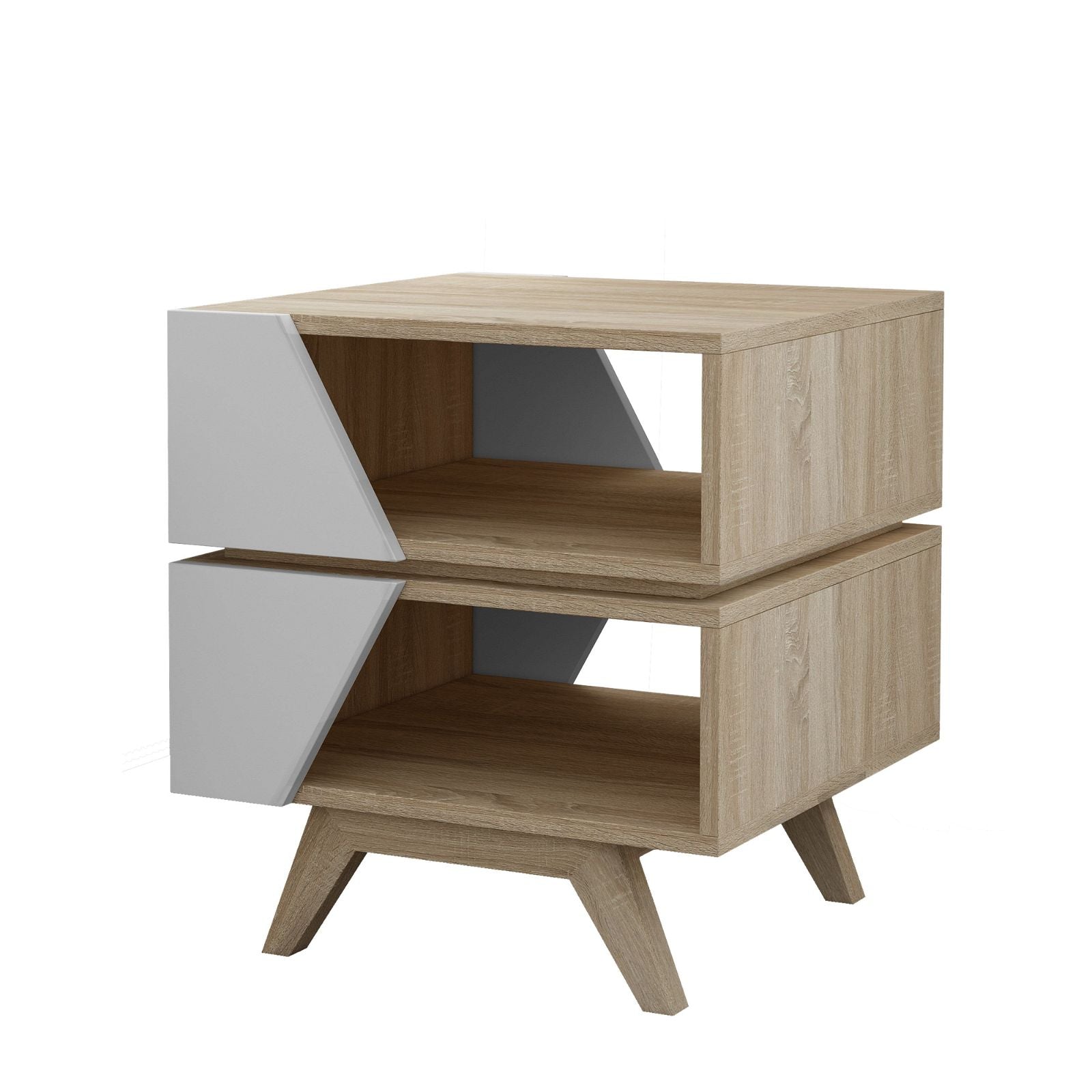 Criterion Nordic 450 Oak End Table - Modern Side Table for Living Room, Bedroom, or Office Decor
