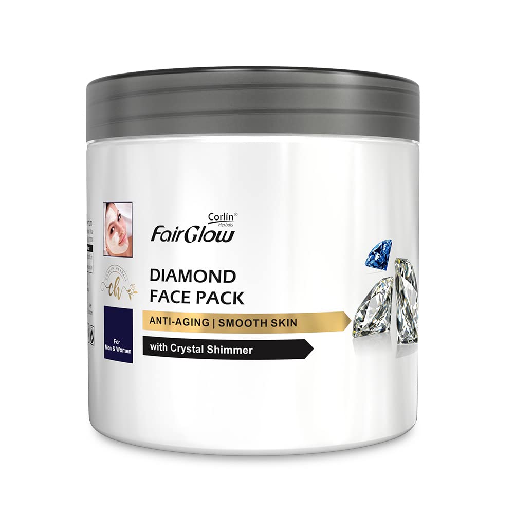 Corlin Fair Glow Diamond Face Pack 800g - Brightening & Whitening Facial Mask for Glowing Skin | Perfect for Daily Skincare Routine & Spa Treatments