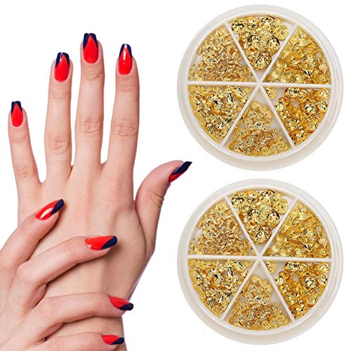 Stylish Metal Nail Art Decorations - Premium Manicure Tools for Nail Art Designs | Perfect for DIY Home Nail Care & Professional Salon Use