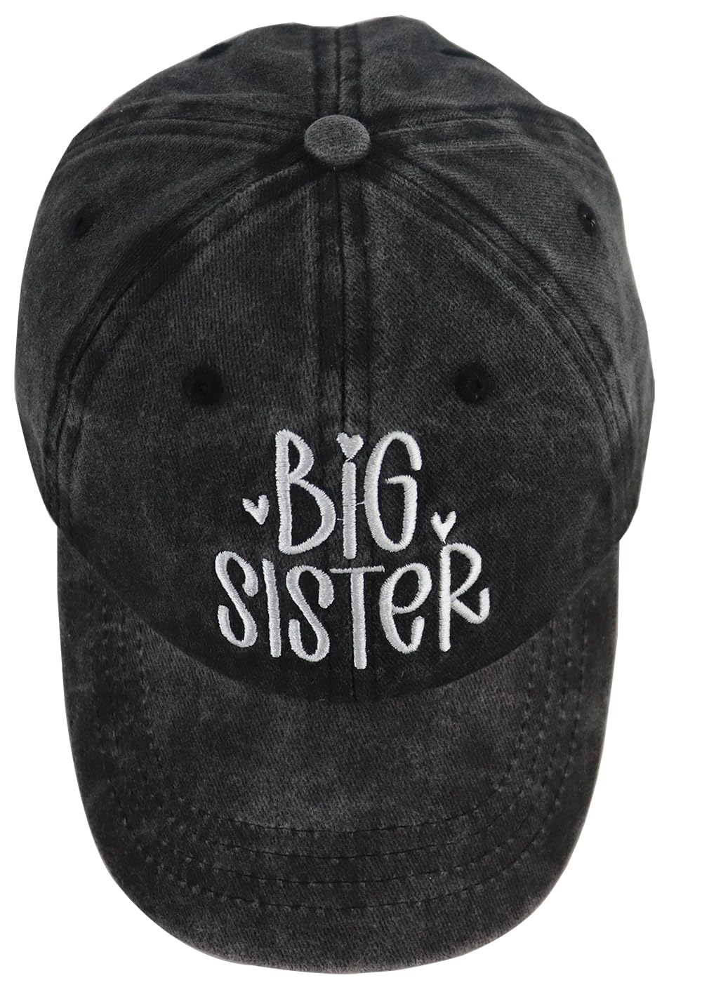 KKMKSHHG Adjustable Embroidered Cotton Baseball Cap for Big Sisters - Funny Newborn Announcement Hat for Girls Age 3-10 - Perfect for Sibling Photo Shoots, Gender Reveals & New Baby Celebrations