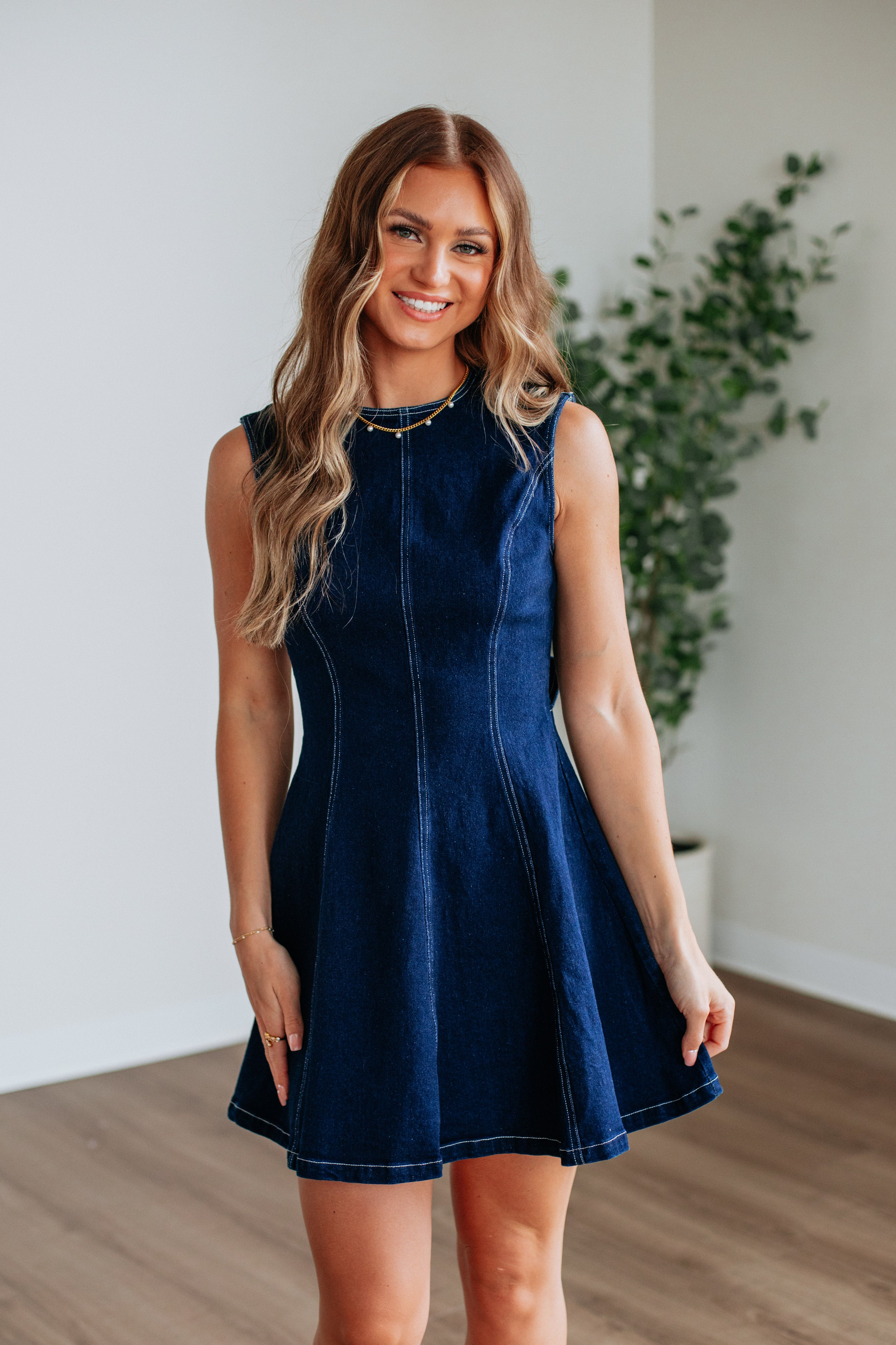 Darbi Women's Denim Dress - Stylish and Comfortable Casual Wear for Everyday Outings, Dates, and Shopping