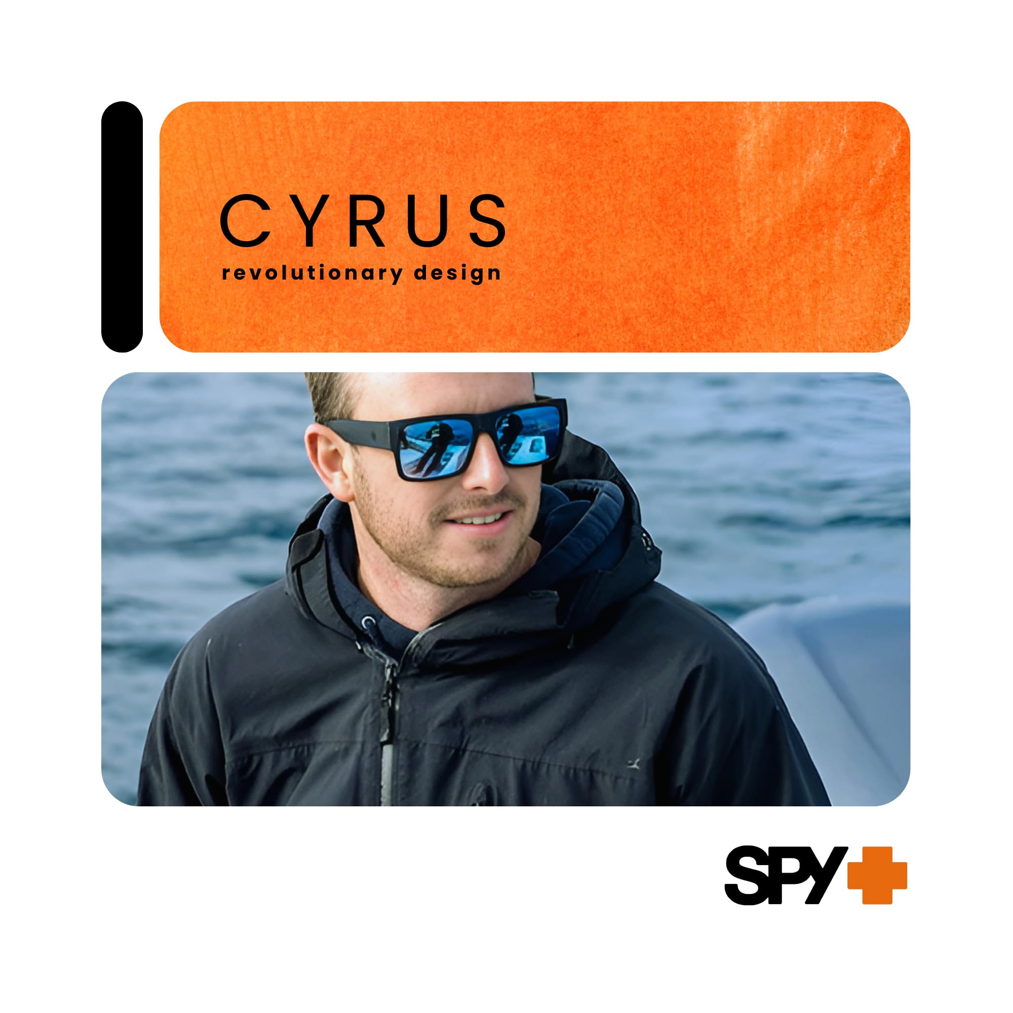 Stylish Spy Cyrus Square Sunglasses for Men & Women - UV Protection, Polarized Lenses | Designer iWear Eyewear Kit Included | Perfect for Outdoor Activities, Beach, Driving & Fashion Accessories