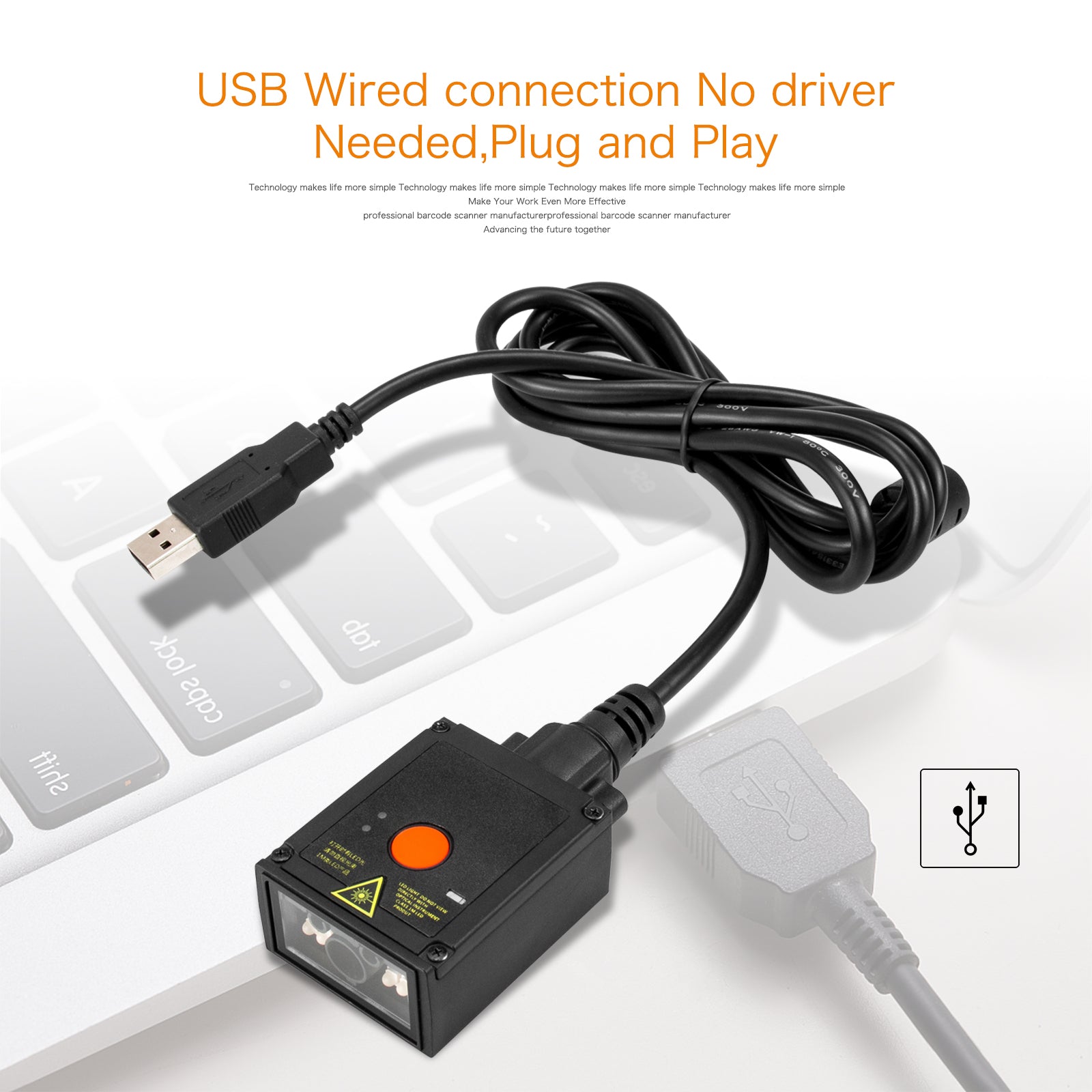 NT 90 Fixed Mount Barcode Scanner - High-Speed USB Industrial Barcode Reader for Retail, Warehouse & Logistics - Perfect for Checkout Counters and Inventory Management