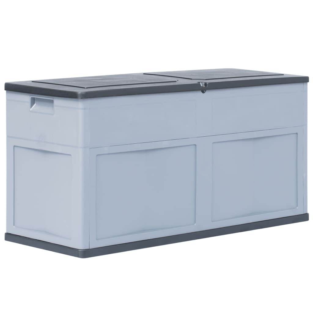 **84.5 Gal Patio Storage Box - Waterproof Deck Box for Outdoor Furniture, Cushions, Garden Tools & Pool Toys - Gray Black - Perfect for Backyard, Poolside & Patio Organization**