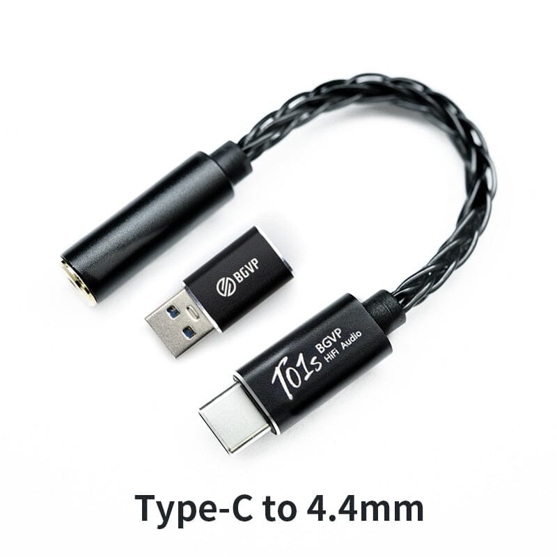 BGVP T01s HiFi DAC Headphone Amplifier - USB Type C to 2.5mm/3.5mm/4.4mm & Lightning to 3.5mm Audio Adapter for iPhone, Android - Perfect for Music Lovers, Audiophiles & Gaming Enthusiasts
