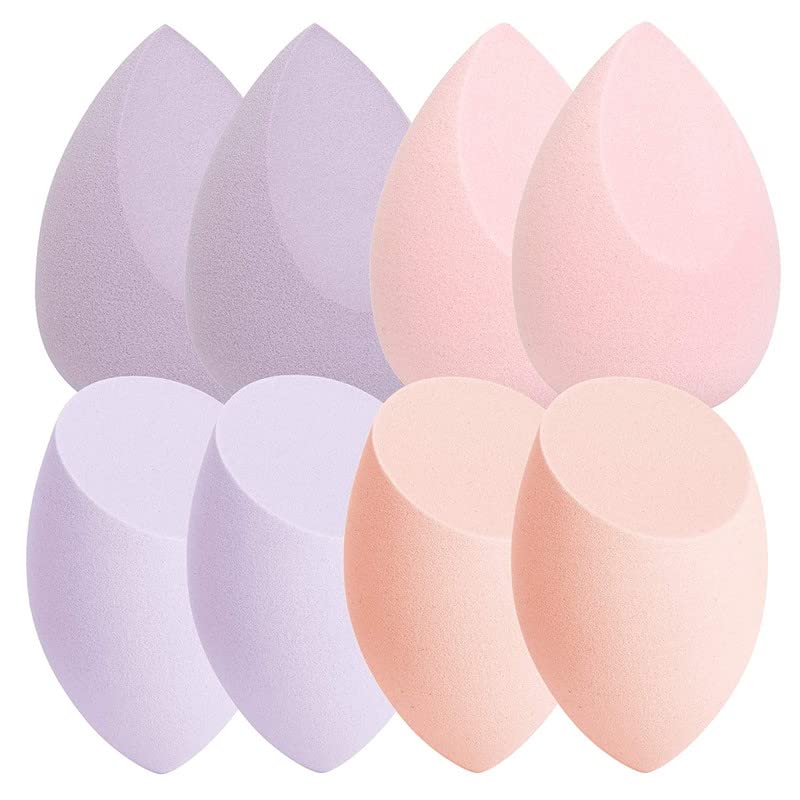 FAMEZA 8-Piece Latex-Free Vegan Makeup Sponge Set with Storage Box - Beauty Blender for Liquid Foundation, BB Cream & Powder - Dry & Wet Use (Multicolor) | Perfect for Professional Makeup Artists & Everyday Beauty Routine