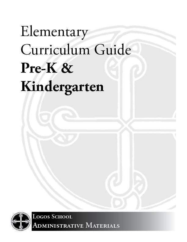 Pre K & Kindergarten Elementary Curriculum Guide - Digital Download for Homeschooling & Early Learning Activities