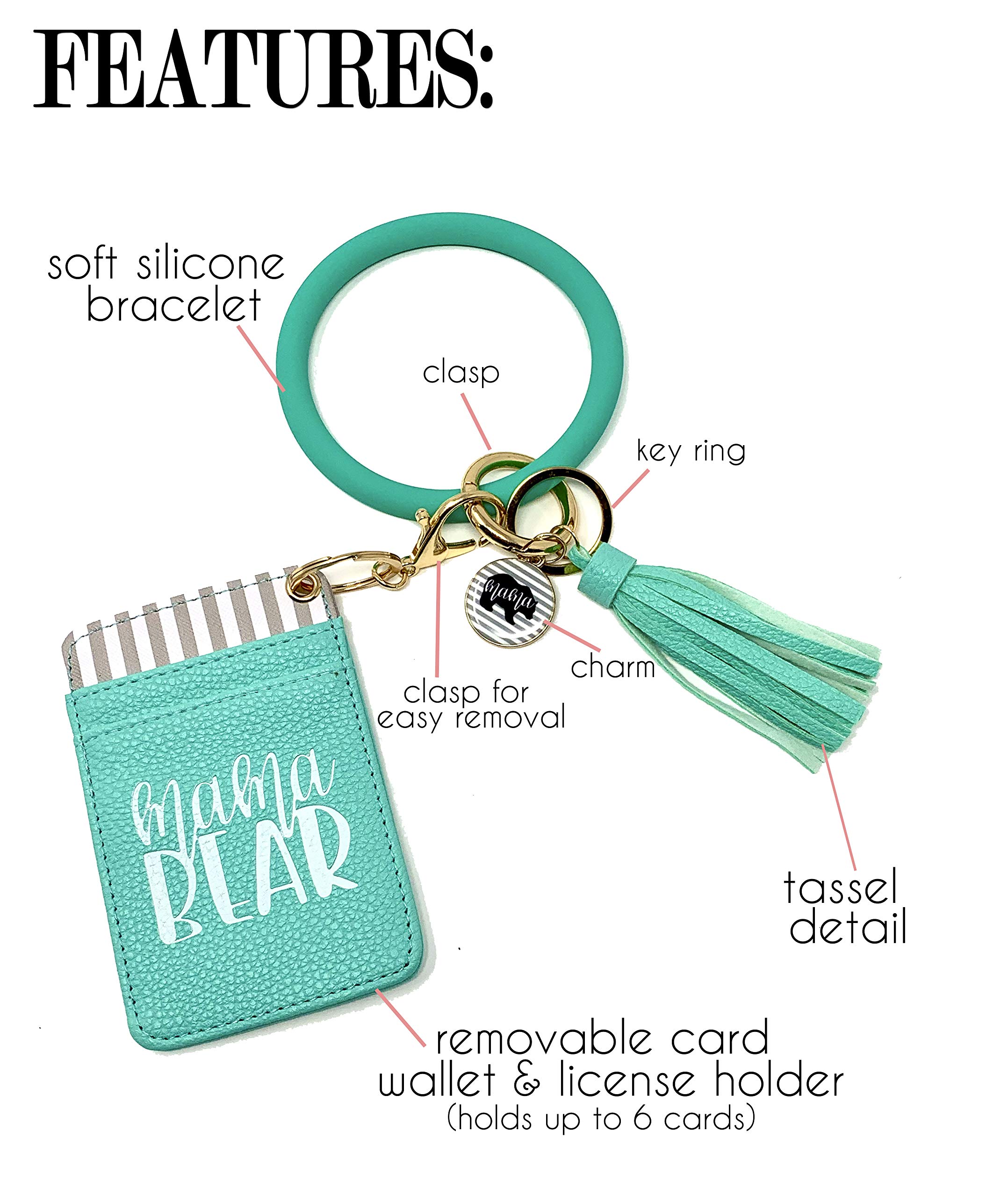 Brooke & Jess Designs Cute Keychain Wallets for Women - Fashionable Mini Wallet with Key Ring, Perfect Gift for Mother's Day, Birthday, Anniversary | Ideal for Everyday Use, Travel & Key Organization