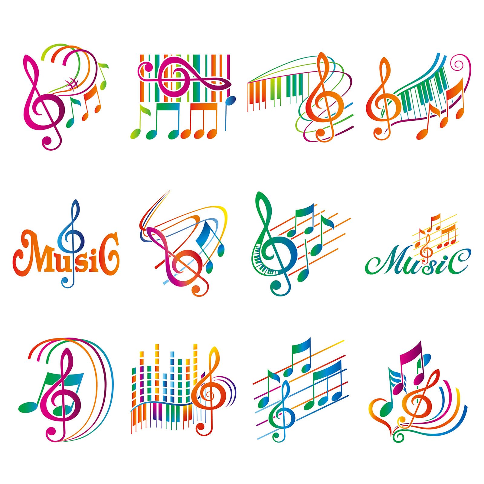 12 Sheets Music Note Temporary Tattoos for Kids - Piano Themed Party Supplies, Birthday & Baby Shower Favors, School Rewards - Perfect for Music Lovers, Classroom Prizes & Goodie Bag Fillers