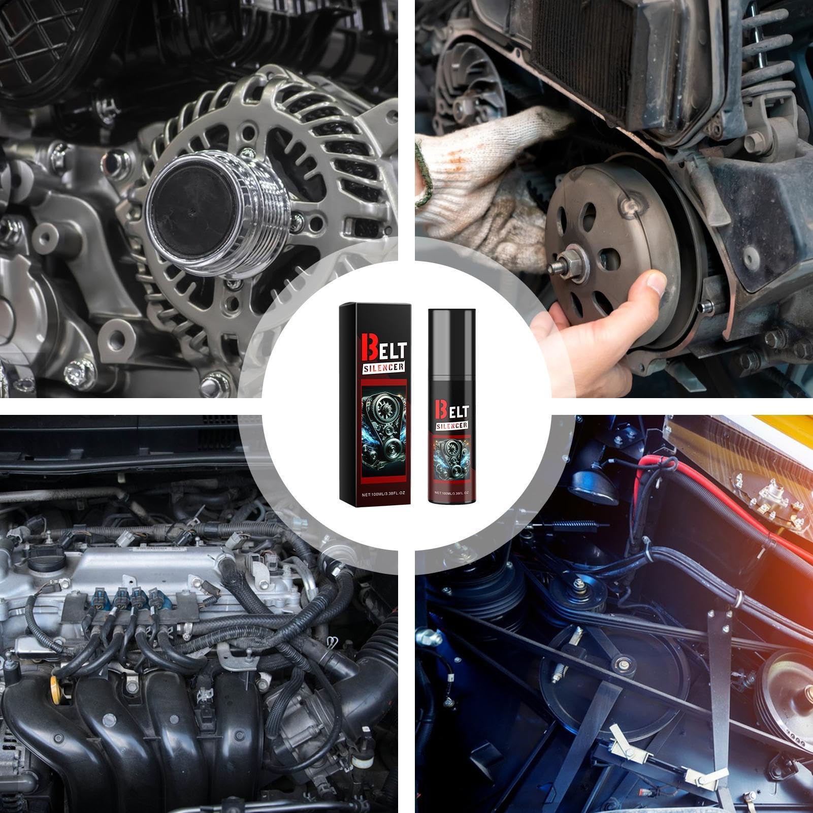 Auto Belt Dressing Spray 100ml - Prolongs Belt Life, Reduces Friction & Noise for Car & Truck Engines - Ideal for Smooth Belt Operation & Maintenance