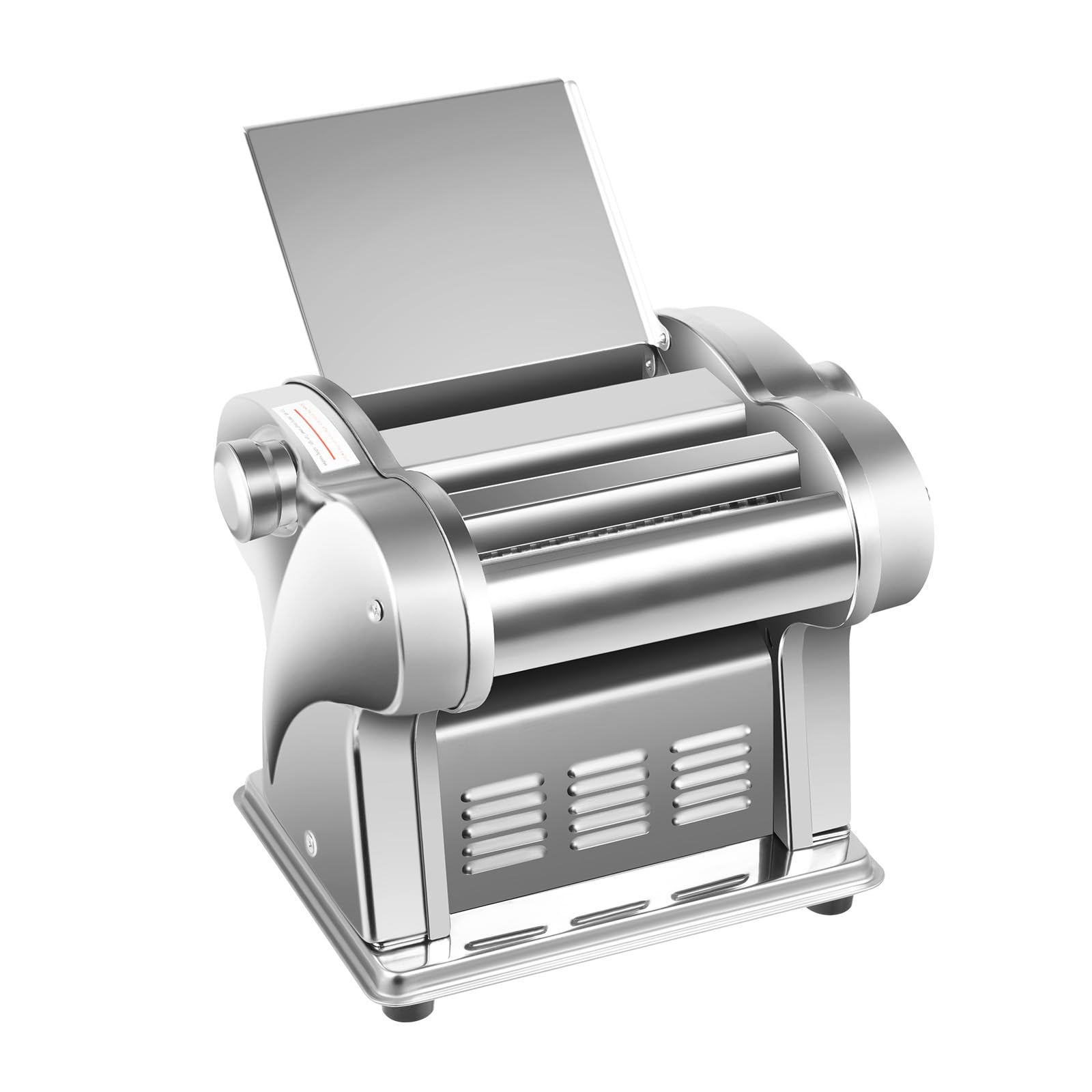 110V Electric Pasta Maker Machine - Commercial Stainless Steel Noodle Press with 6 Speed Adjustable Thickness & 2 Noodle Cutters - Perfect for Homemade Spaghetti, Dumpling Wrappers & Asian Noodles - Ideal for Restaurants, Home Kitchens & Italian Cooking Enthusiasts