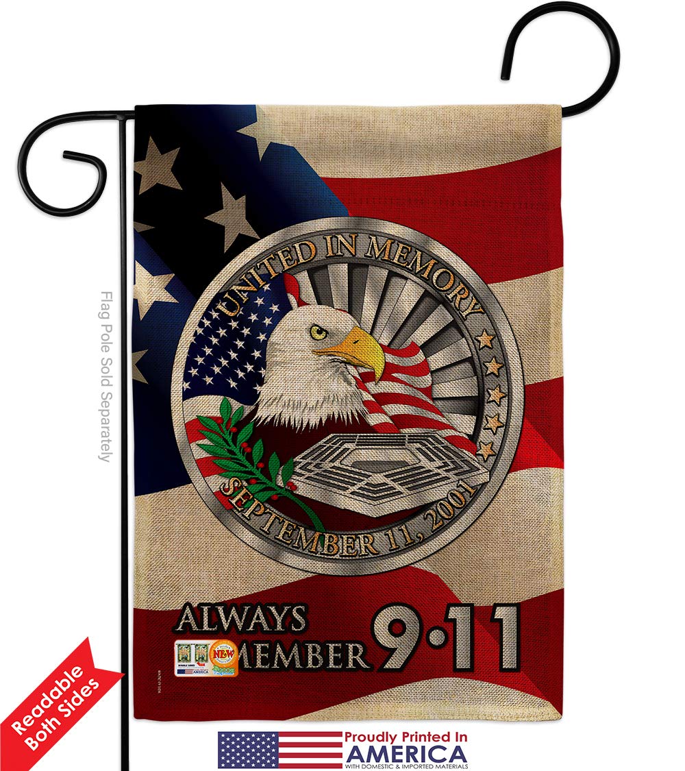 Burlap Garden Flag Set - Support US Military Veterans - Double-Sided 13x18.5