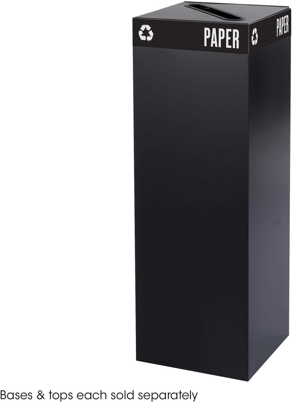 Public Square® 42 Gallon Recycling Trash Can Base with Lid - Heavy Duty Outdoor Garbage Bin for Home, Office, Park & Commercial Use [Model 2984] - Perfect for Waste Management & Recycling Stations