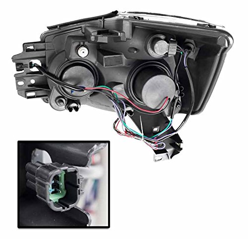 Halo LED Projector Headlights - Black - Compatible with 2004-2014 Nissan Titan & 2004-2007 Nissan Armada - High Performance Car Lighting for Night Driving & Off-Road Adventures