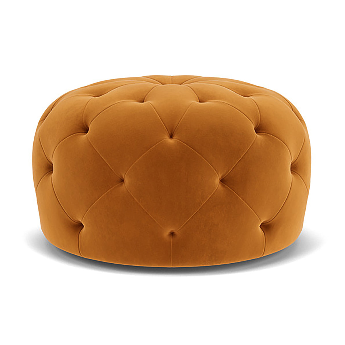 Abby Velvet Ottoman Stool - Soft Round Footrest Pouf with Storage for Living Room, Bedroom & Nursery - Perfect for Extra Seating & Home Decor