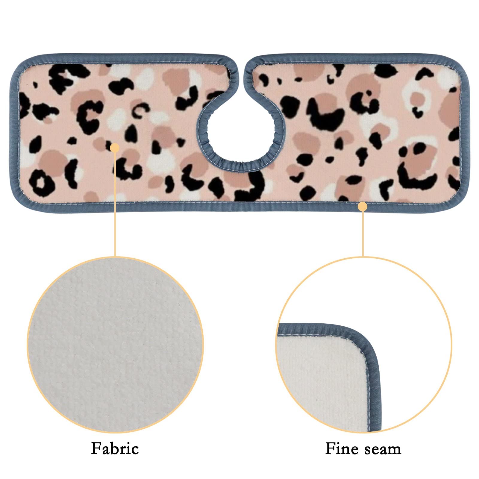 **Leopard Print Sink Faucet Mat - 4 Pack Absorbent Splash Guard Pads for Kitchen & Bathroom Countertops - Waterproof, Non-Slip RV Sink Protector - Prevents Stains & Spills (Perfect for Homes, RVs, and Dorms)**