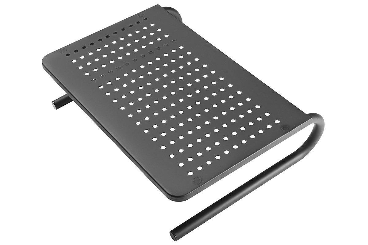 Adjustable Black Pop Monitor & Laptop Stand - Ergonomic Riser for Home & Office Workspace - Perfect for Computer, Notebook, MacBook & Tablet Use