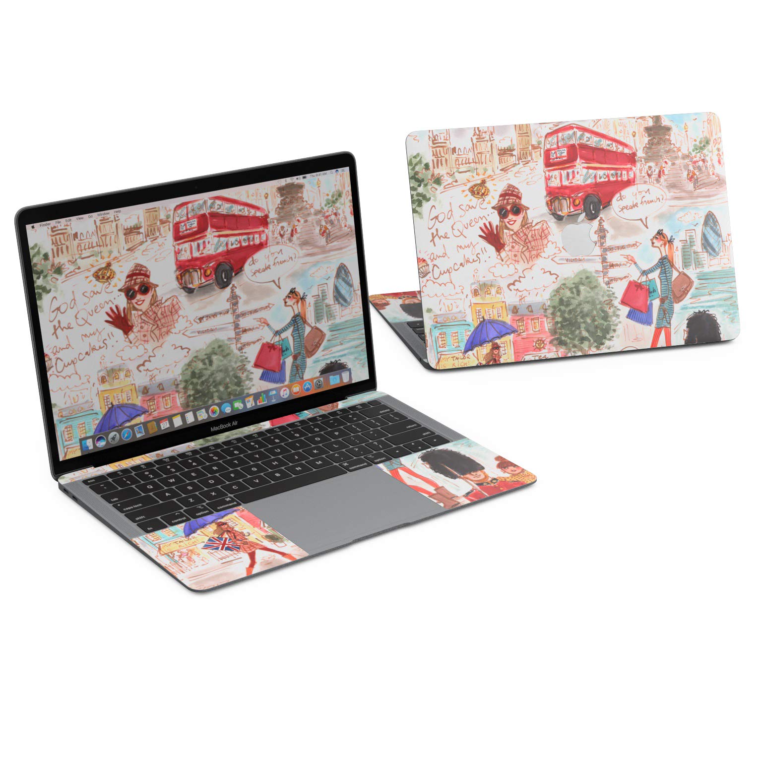 London Full-Size 360° Protective Skin Sticker for Apple MacBook Air 13